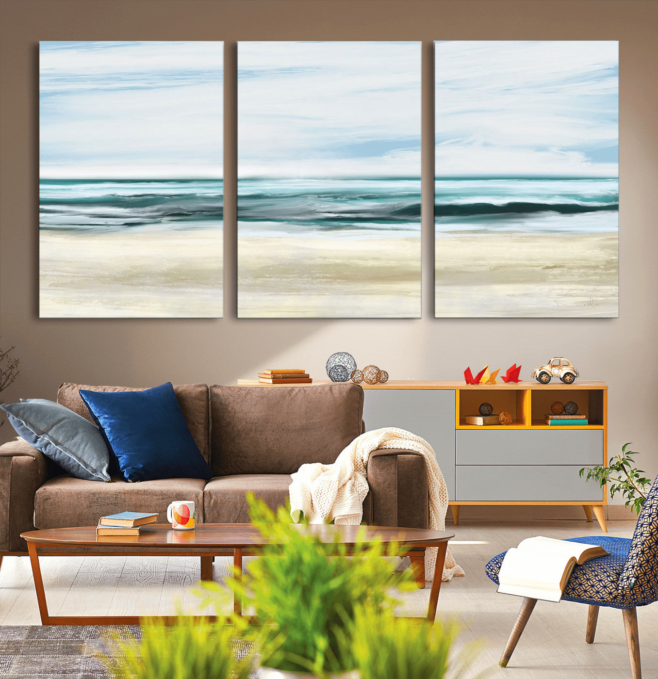 -Ocean Abstract Wall Art Canvas Print
