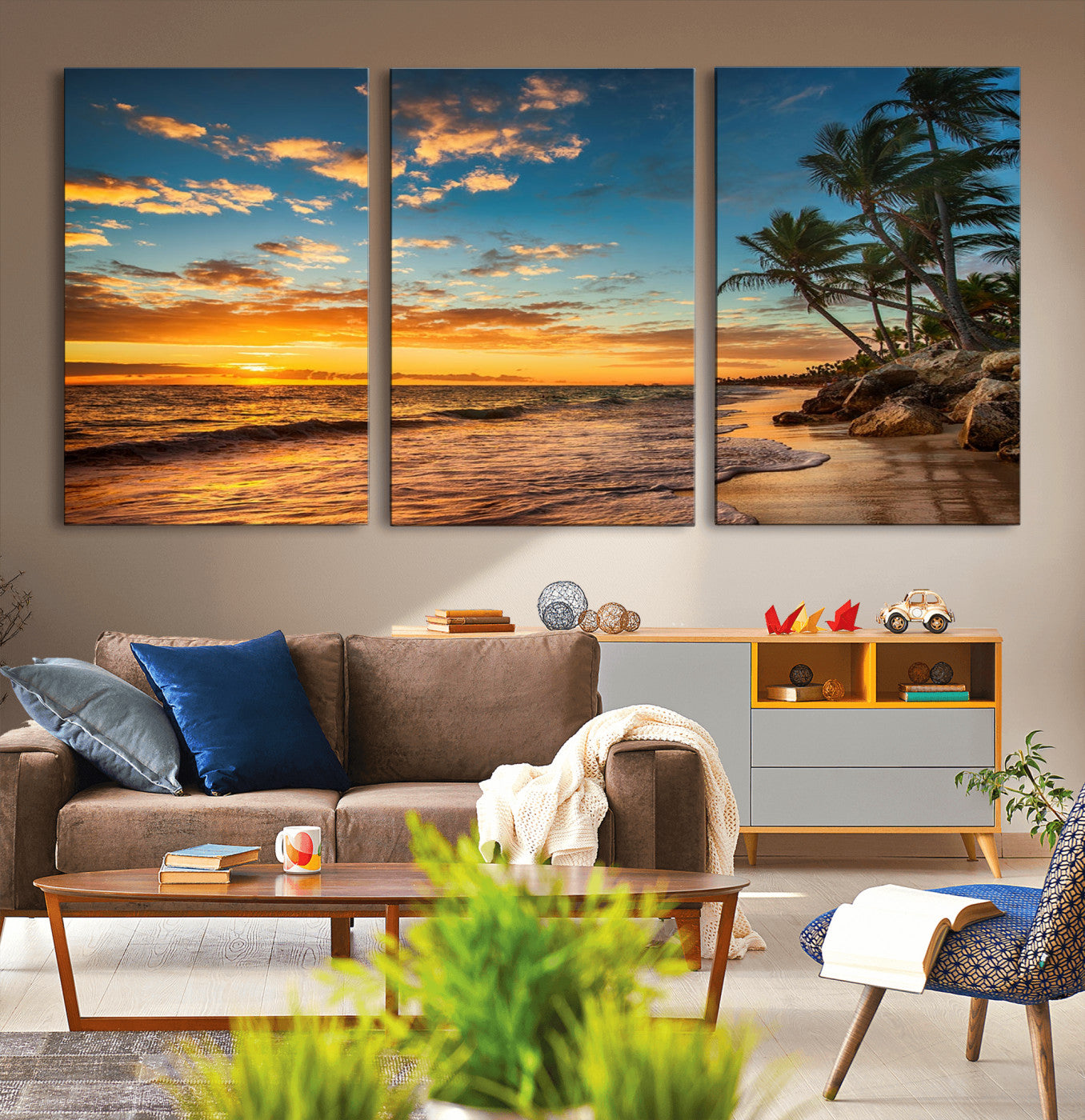 MGV-CV-60X30-3P - Sunset Wall Art Canvas Print