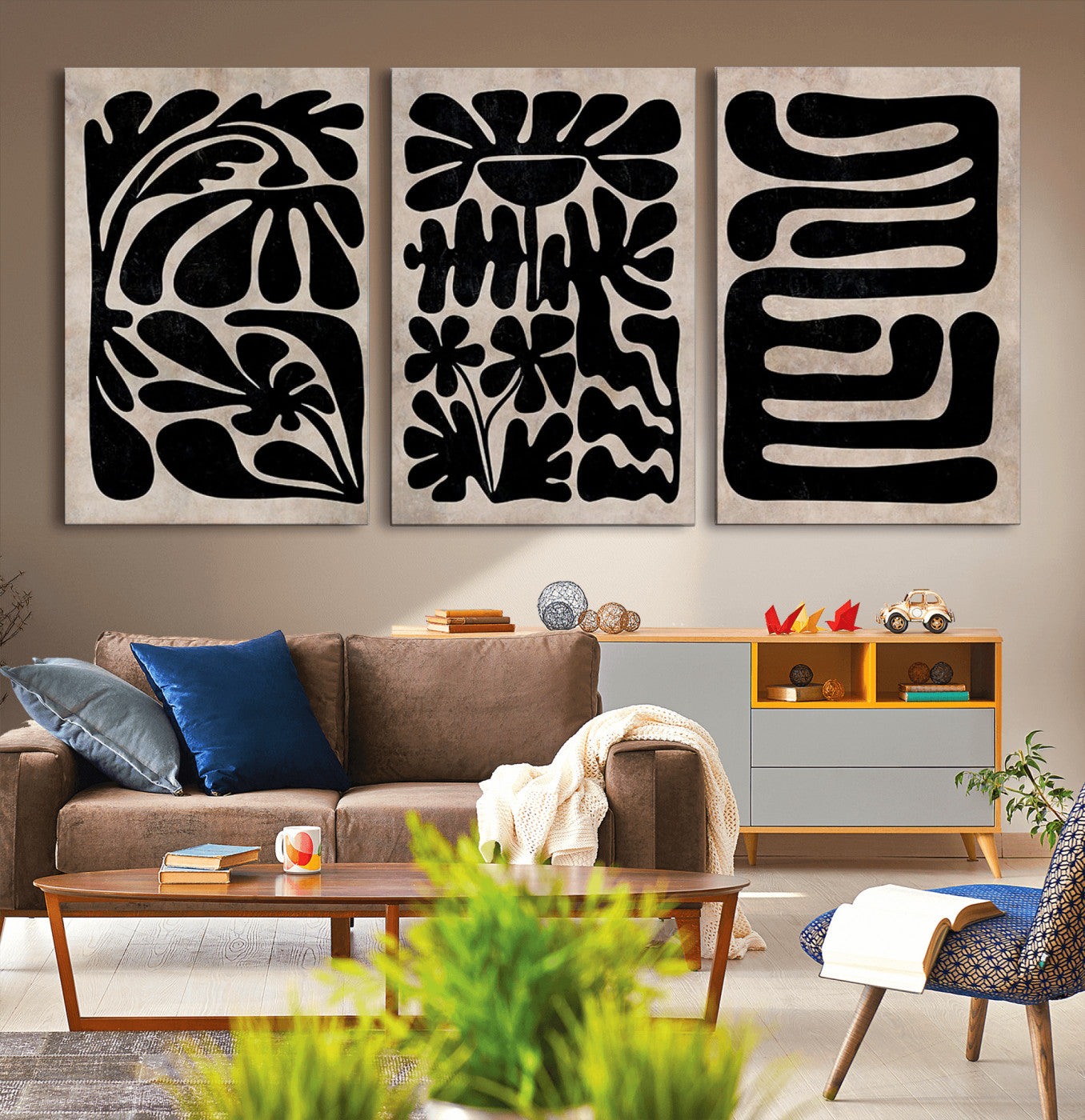 MGV-CV-60X30-3P - Canvas Print Wall Art Abstract Art Boho, Framed Boho Art Canvas Print
