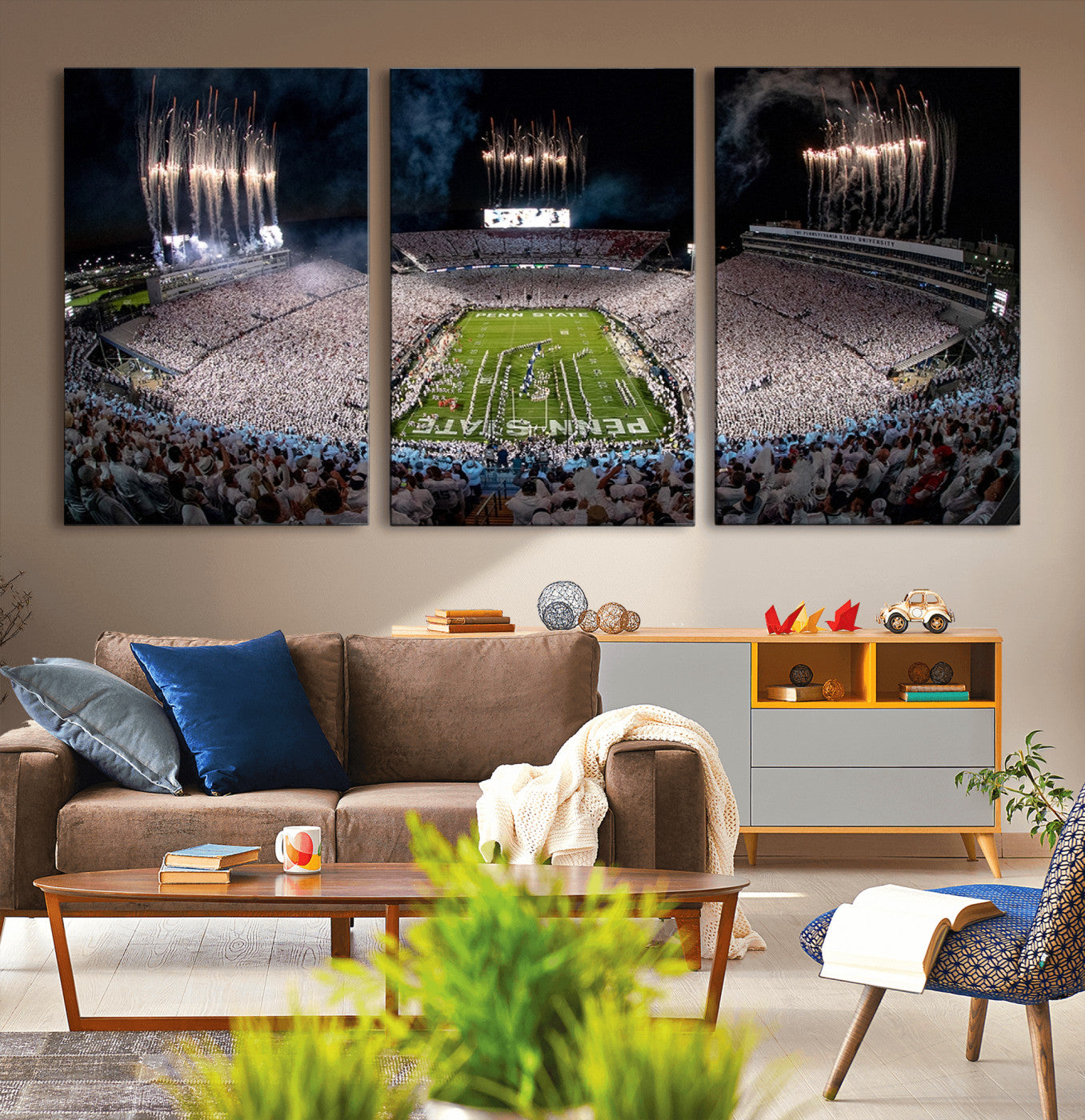 11391-MGV-CV-36X24-Penn Stadium Football Wall Art Canvas Print, Pennsylvania University Football Stadium