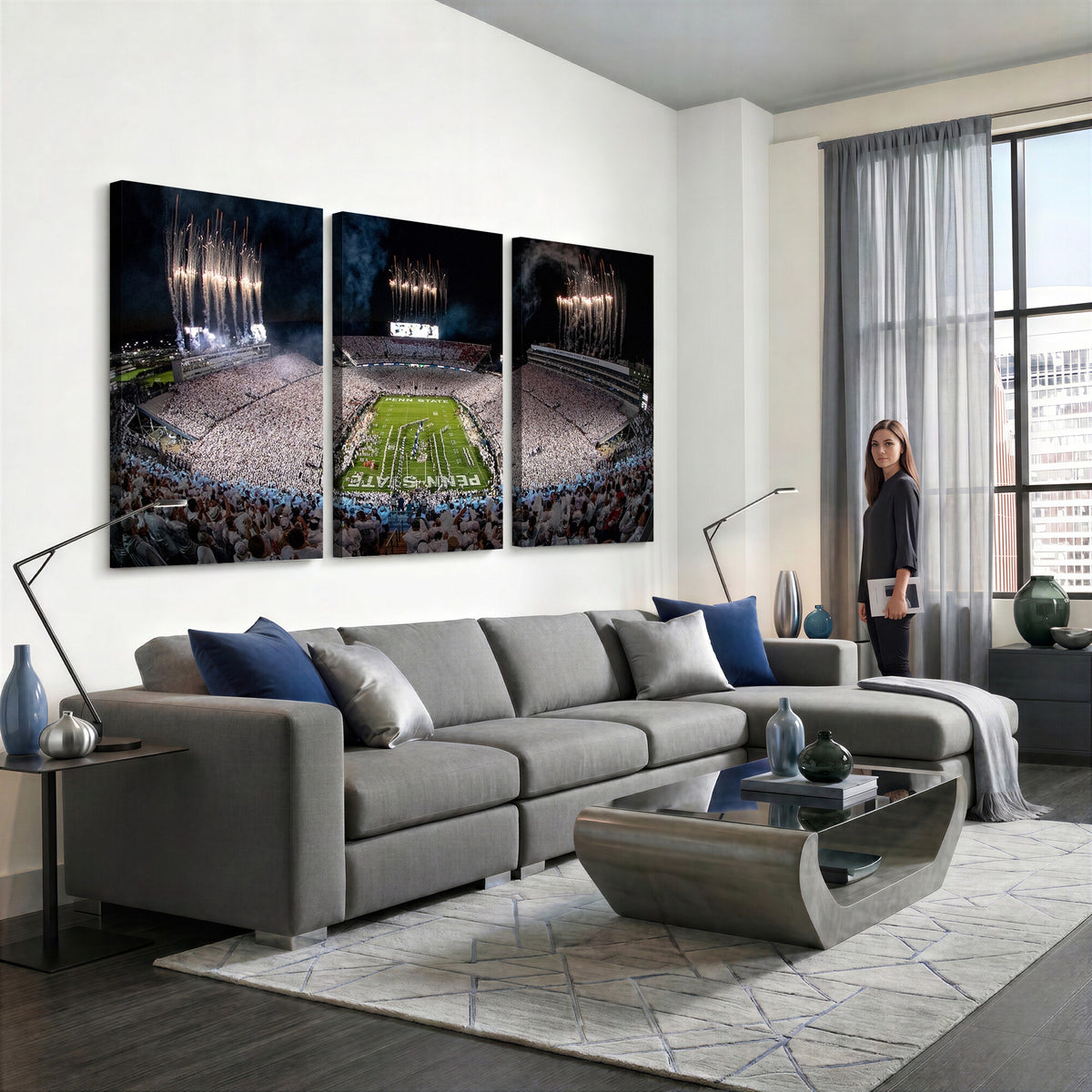 11391-MGV-CV-36X24 - Penn State Football Wall Art Canvas Print