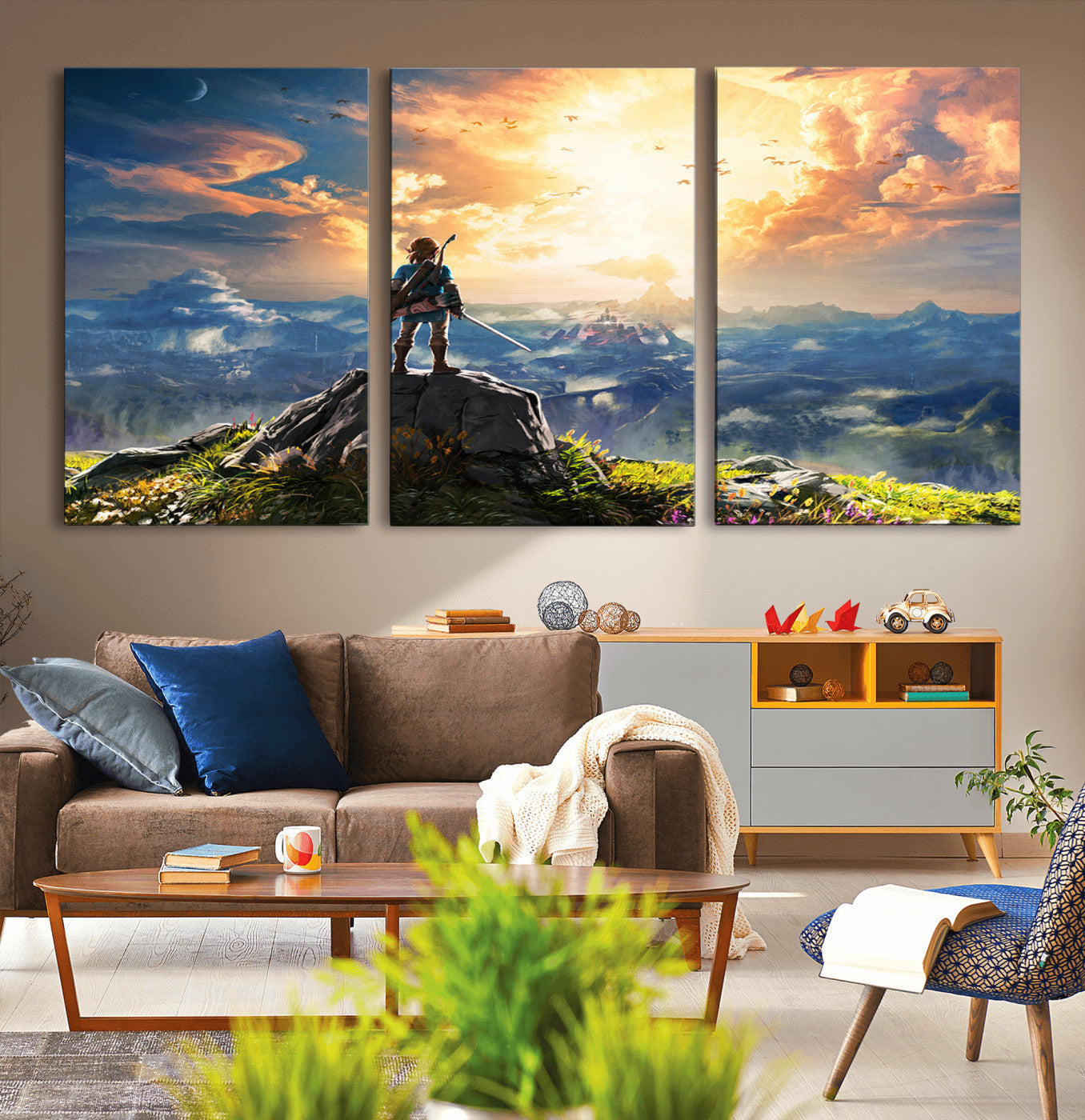 MGV-CV-60X30-3P - Legend of Zelda Breath of the Wild Game Wall Art Canvas, Legend of Zelda Canvas Print