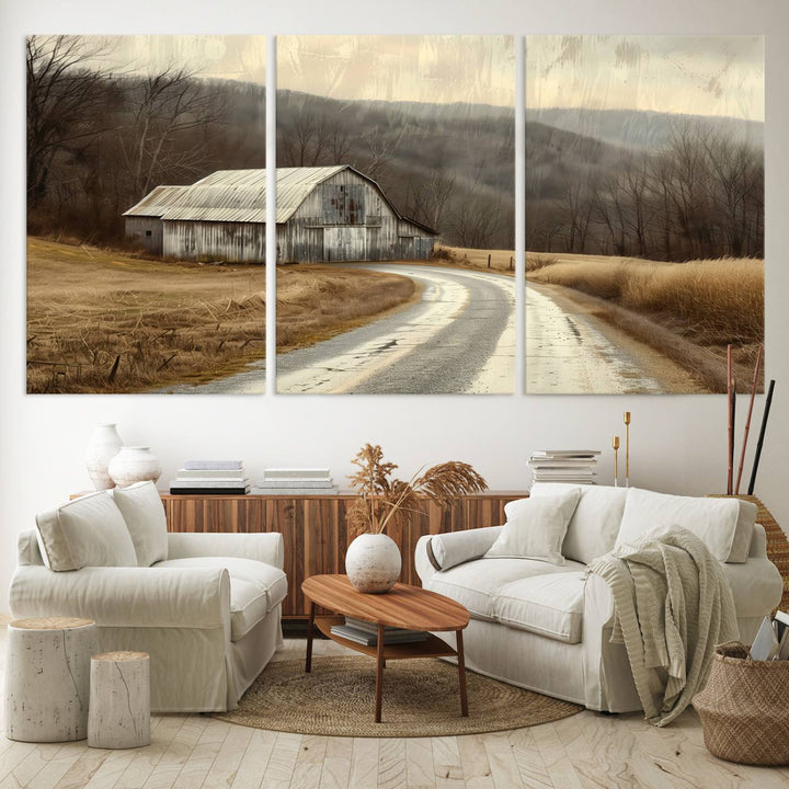 Vintage Barn for Farmhouse Wall Decor Canvas Print