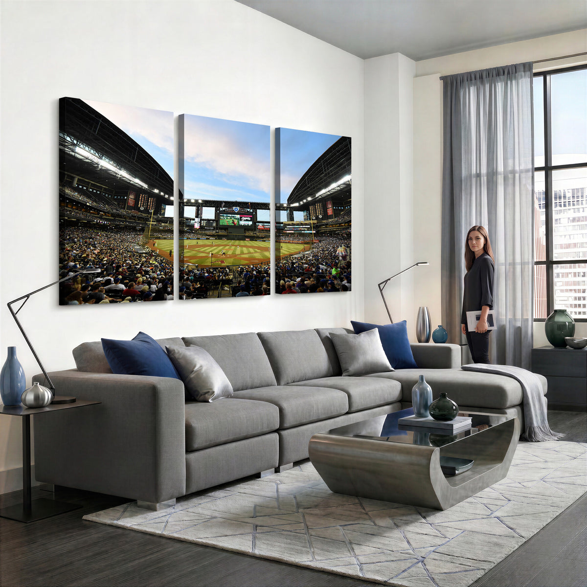 92672-MGV-CV-36X24 - Arizona Diamondbacks Team Print - Phoenix Chase Field