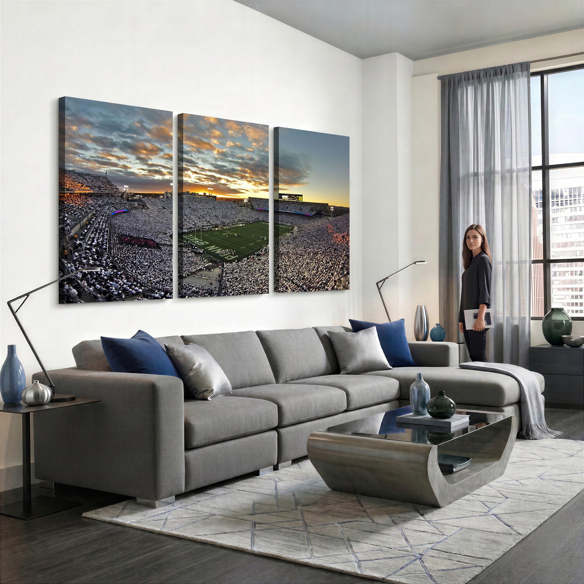 38807-MGV-CV-36X24 - Beaver Stadium Wall Art, Penn State Stadium Wall Art | Penn State Nittany Lions Football