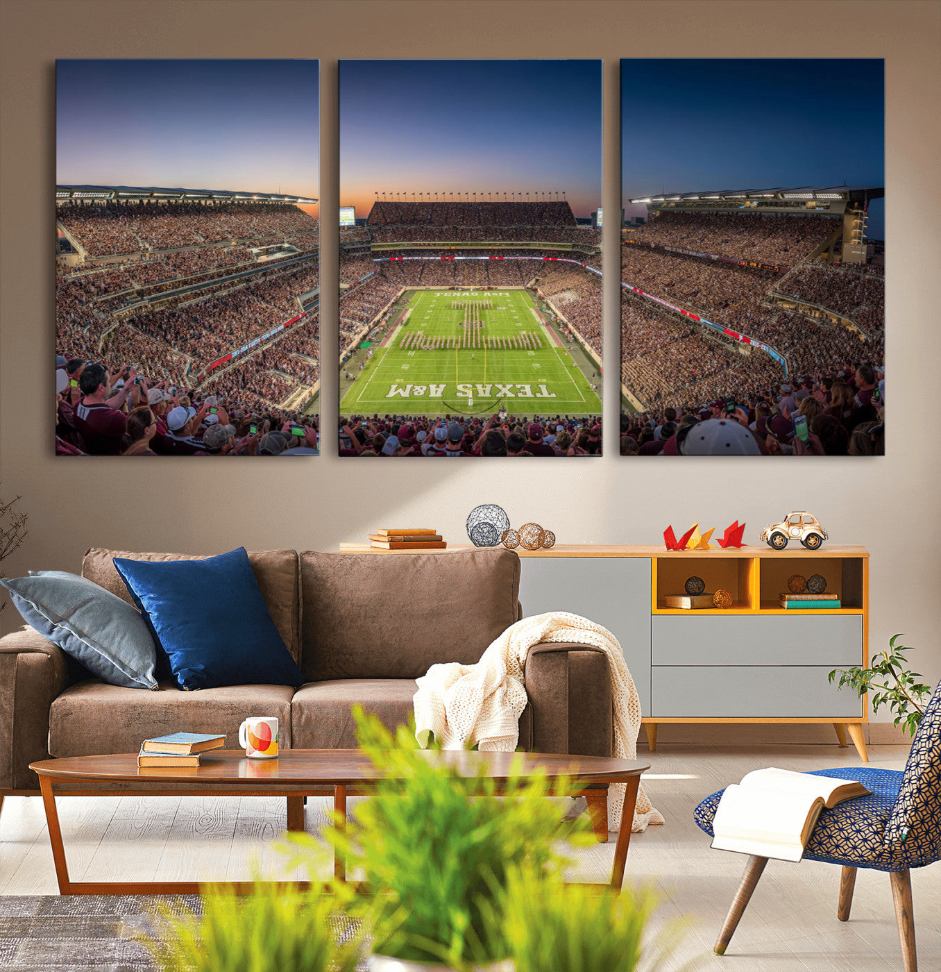 MGV-CV-60X30-3P - Kyle Field Wall Art Print | Large Texas A&M Aggies Football Canvas Print for Sports Enthusiasts | Framed, Ready-to-Hang Stadium Decor