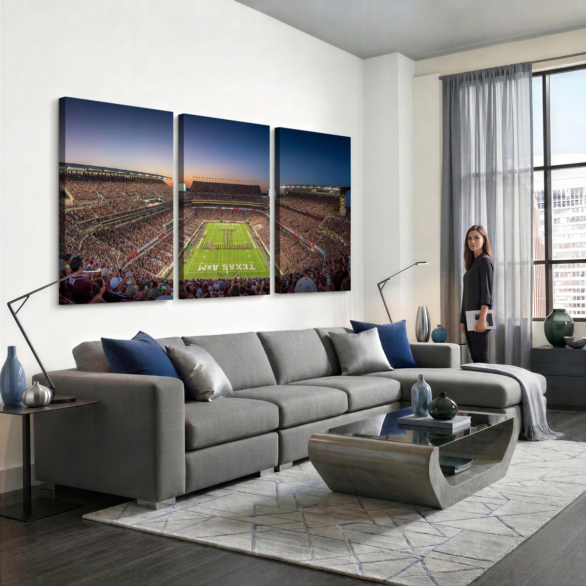 17421-MGV-CV-36X24 - Kyle Field Wall Art Print | Large Texas A&M Aggies Football Canvas Print for Sports Enthusiasts |