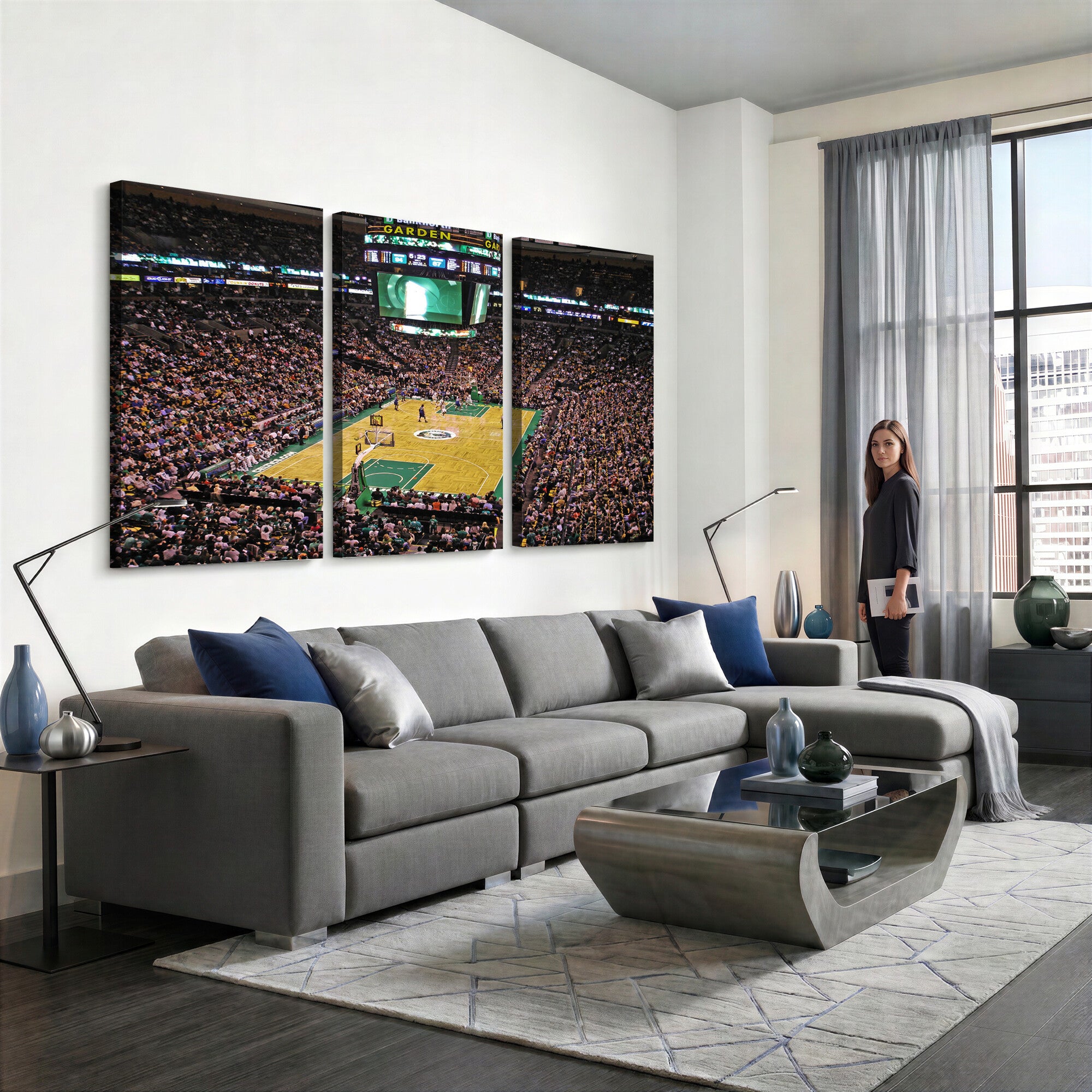 TD Garden Basketball Canvas Wall Art | Boston Celtics Live Action