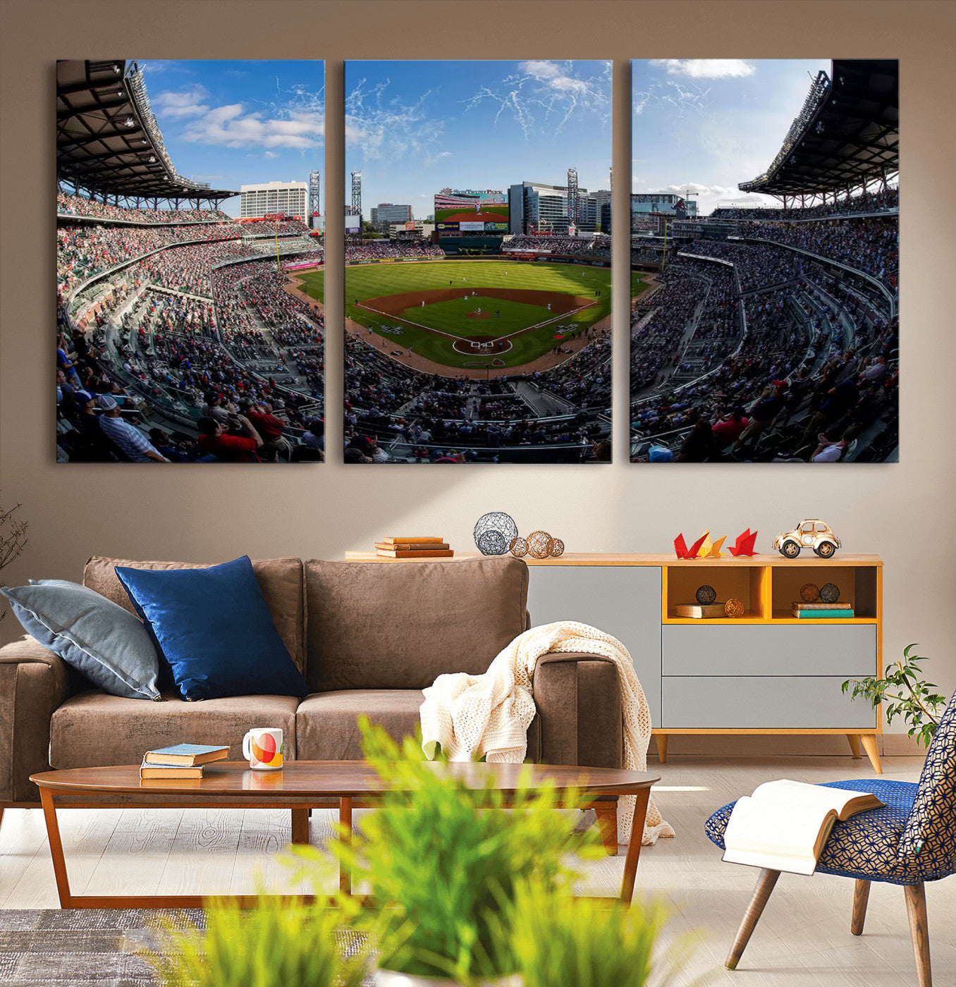 78608-MGV-CV-36X24-Truist Park Stadium Canvas Wall Art - Atlanta Braves Game Day Exclusive Decor
