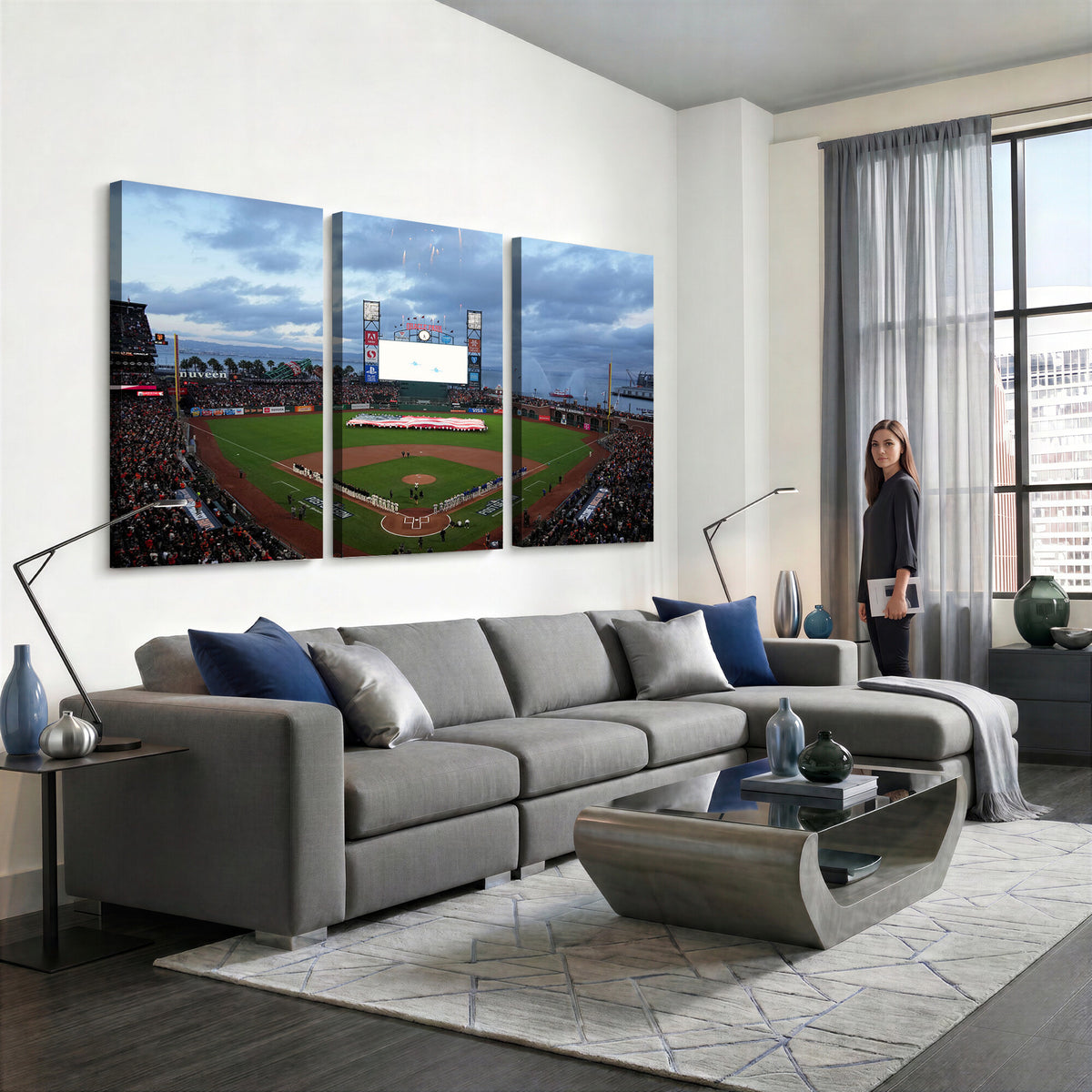 44631-MGV-CV-36X24 - Oracle Park San Francisco Giants Wall Art | Oracle Park Stadium Canvas Print