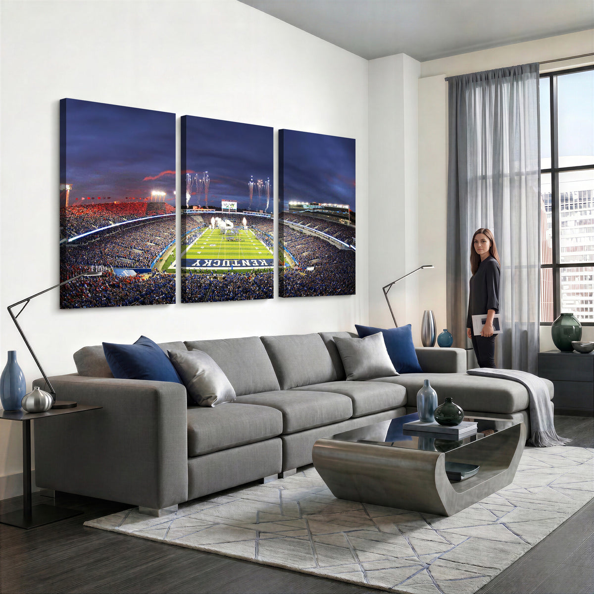 26008-MGV-CV-36X24 - Kroger Field Canvas Wall Art, Kentucky Stadium Wall Art