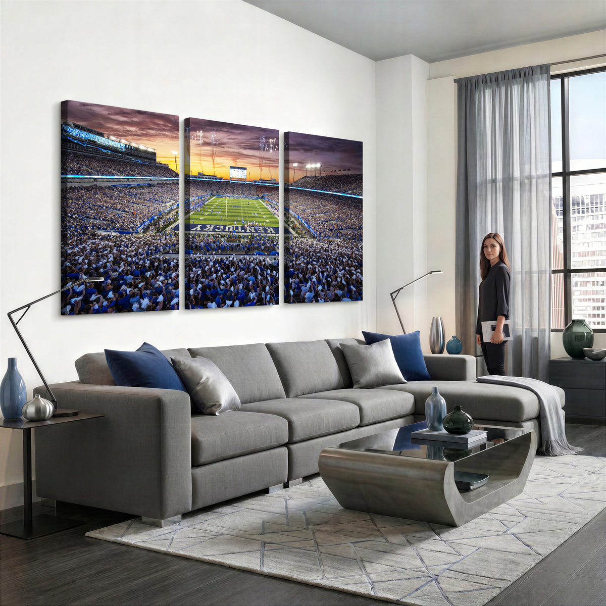 78524-MGV-CV-36X24 - Kroger Field Wall Art Print, Kentucky Stadium Wall Art