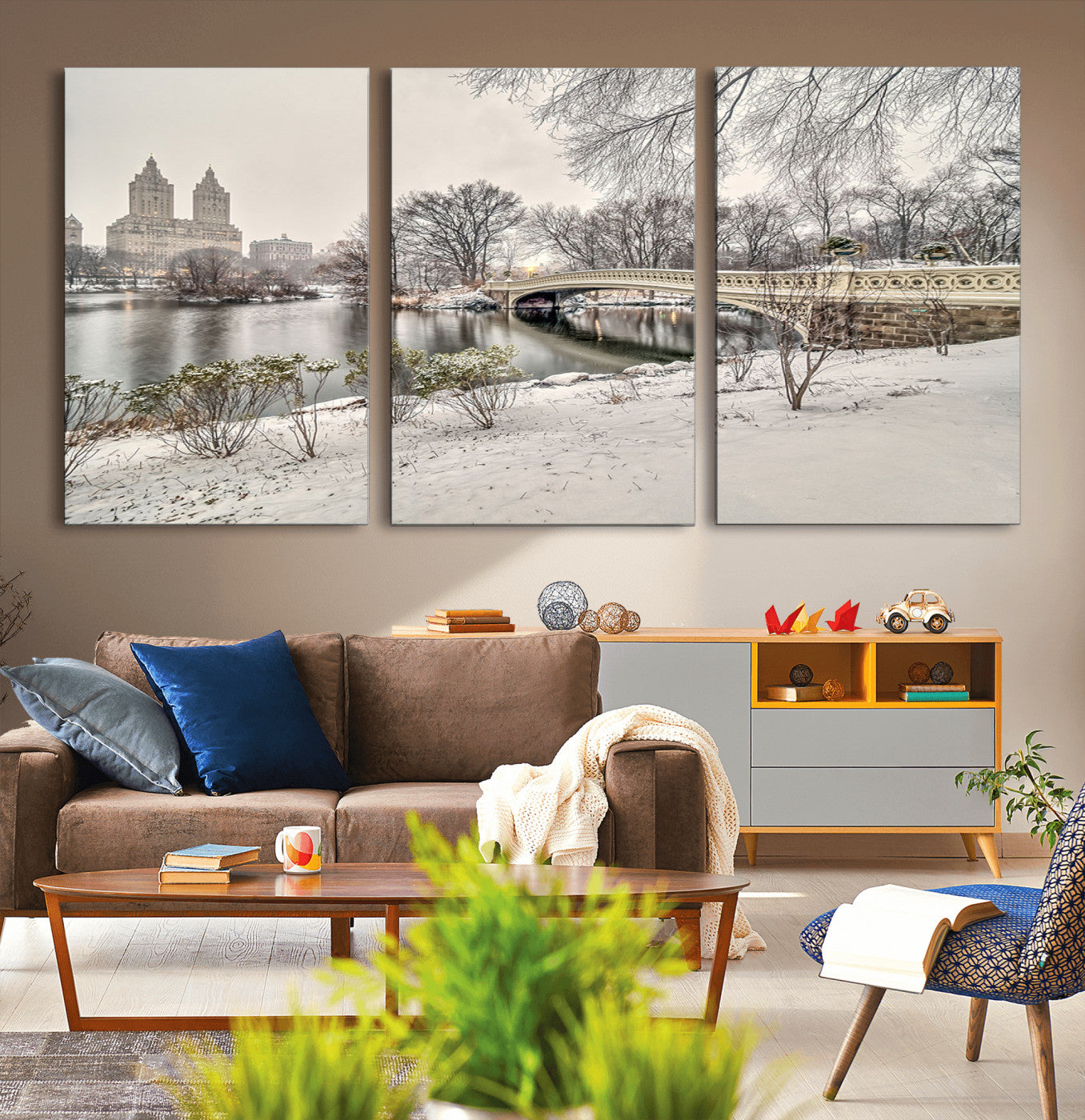 60292-MGV-CV-36X24-The Bow Bridge in Central Park Canvas, The Bow Bridge Canvas Print