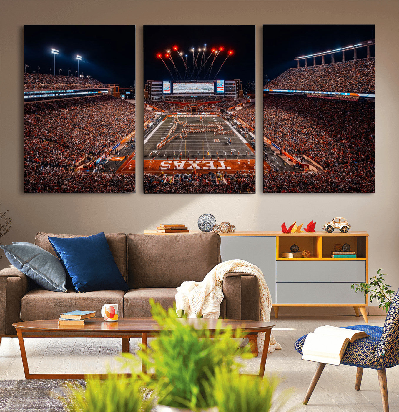 MGV-CV-60X30-3P - Texas Memorial Stadium Wall Art Canvas Print