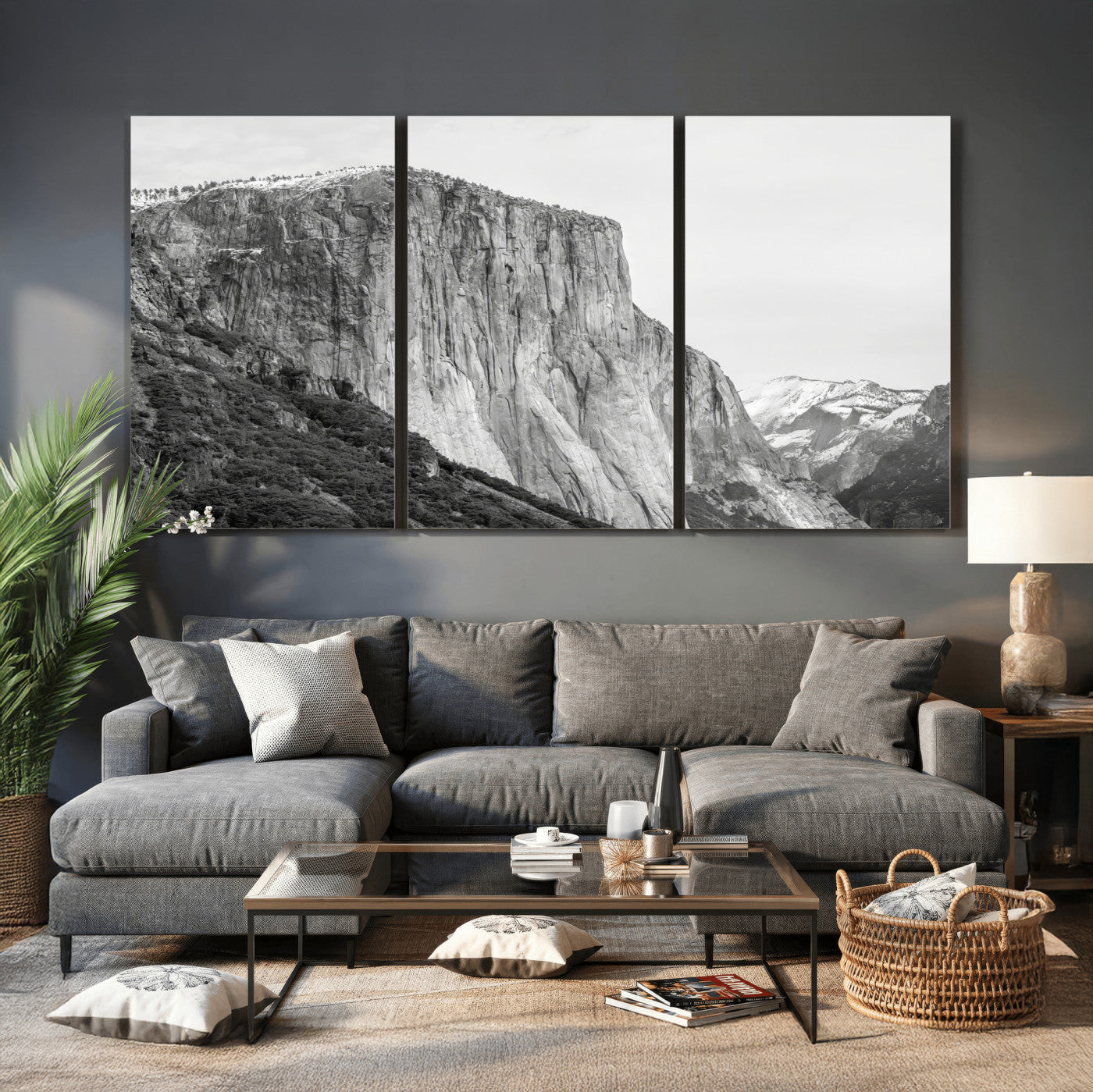 39393420-MGV-CV-36X24 - El Capitan Yosemite Mountain Wall Art – Yosemite Cliff Canvas Print, Rugged Terrain and Timeless Wilderness Decor for Office, Living Room or Cabin
