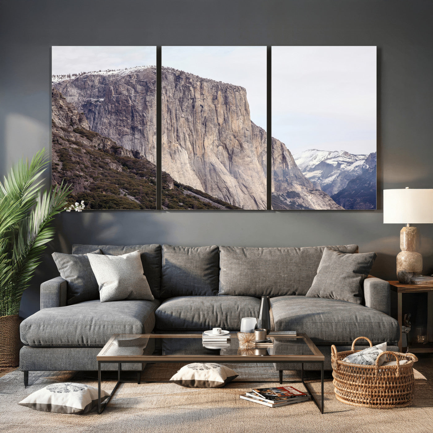 74506434-MGV-CV-36X24 - El Capitan Yosemite Mountain Wall Art – Yosemite Cliff Canvas Print, Rugged Terrain and Timeless Wilderness Decor for Office, Living Room or Cabin