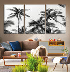 46641801-MGV-CV-40X27-Palm Wall Art Canvas Print, Framed Tropics Art Picture Print, Monochrome Perfect Minimalist Decor