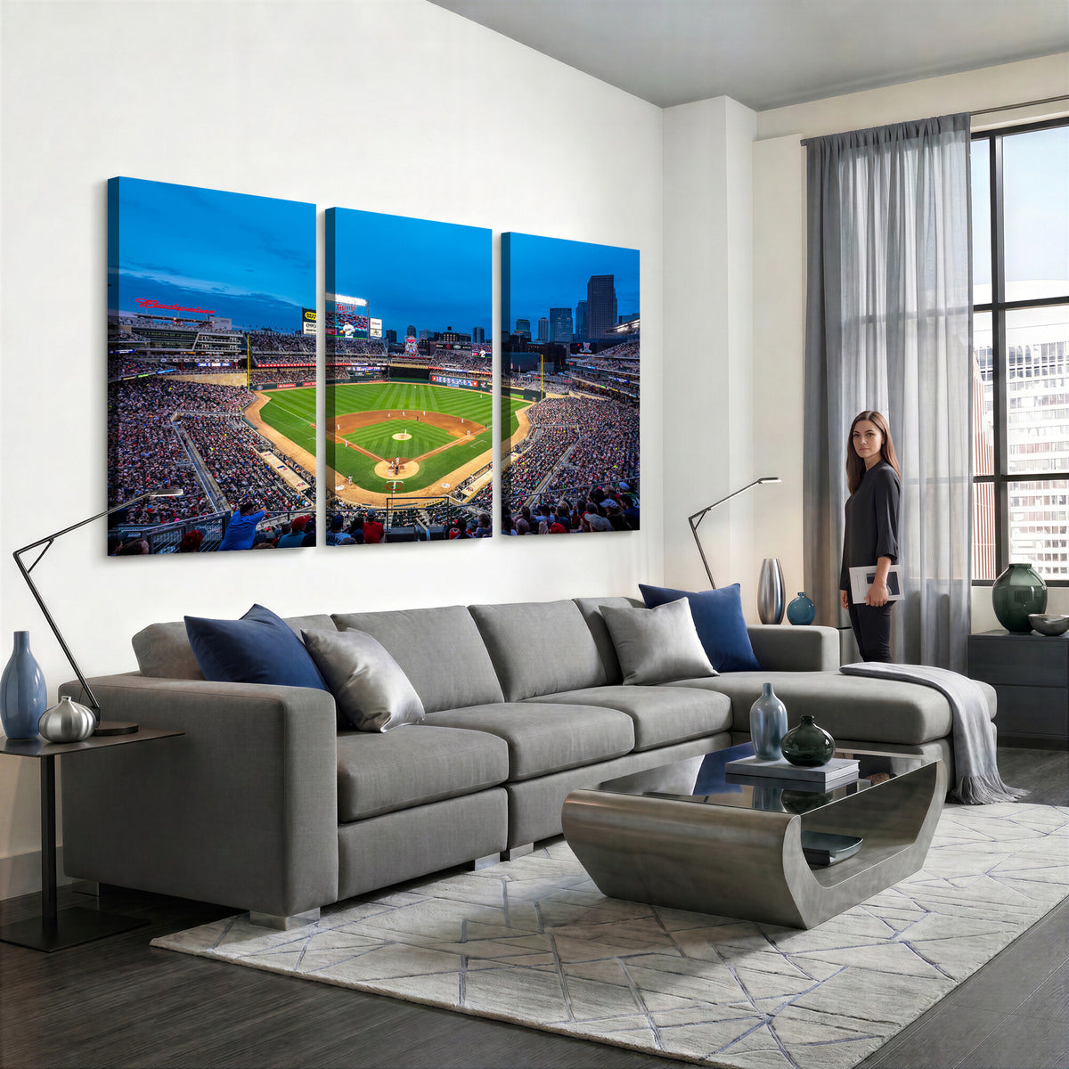 77273035-MGV-CV-36X24 - Target Field Stadium Wall Art Canvas Print, Minnesota Twins