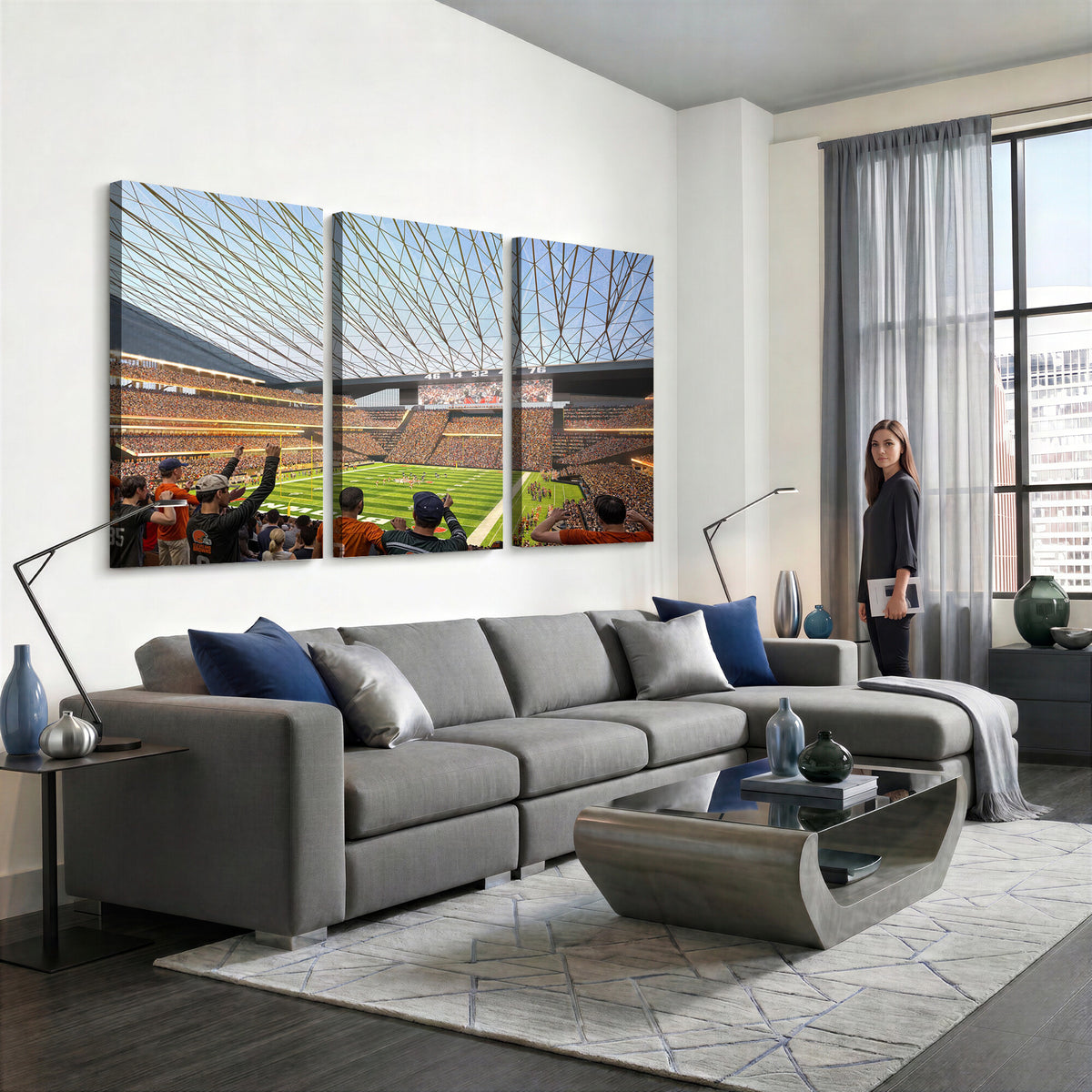 81960112-MGV-CV-36X24 - Cleveland Browns Stadium Wall Art Canvas Print