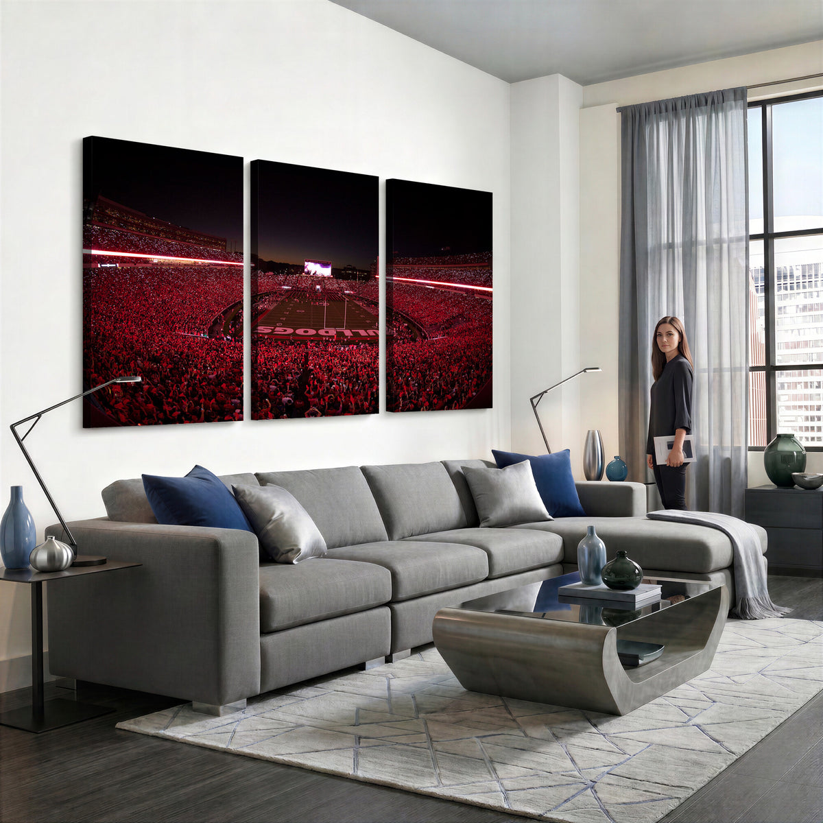 38331045-MGV-CV-36X24 - Dooley Stadium Wall Art, Sports Arena Canvas Print, Dooley Field Sanford Stadium