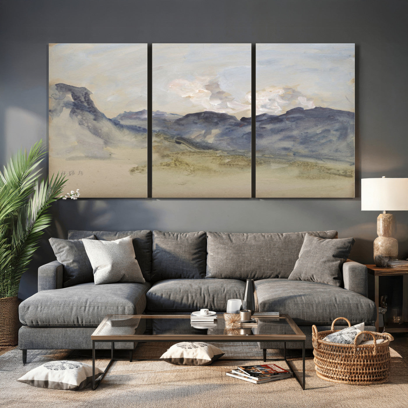 14644686-MGV-CV-36X24 - Alps Hercules Brabazon Brabazon Abstract Wall Art Canvas Print for Modern Home Decor