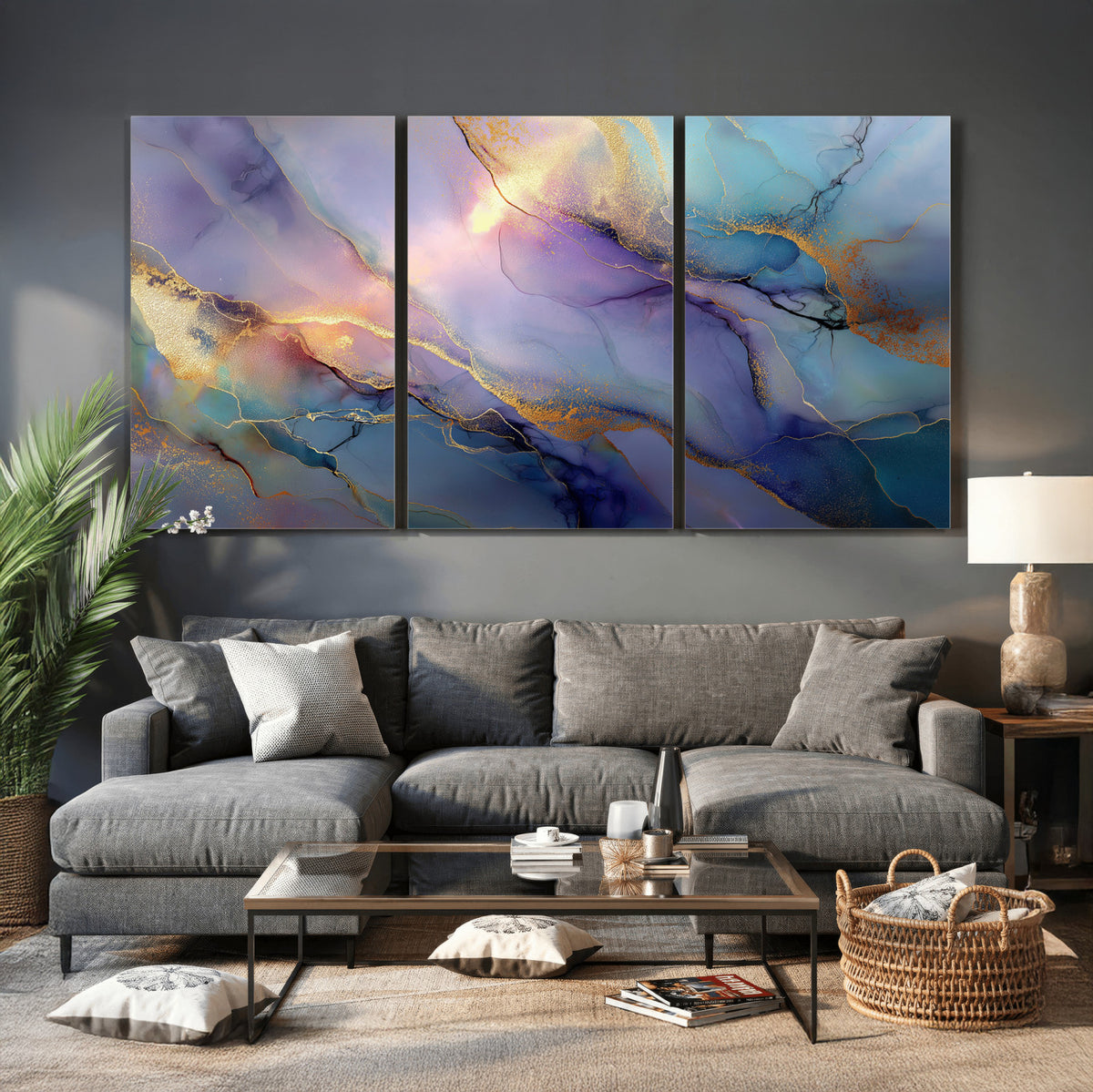 50939878-MGV-CV-36X24 - Colorful Abstract Canvas Wall Art Print, Vibrant Popup Color Art Print