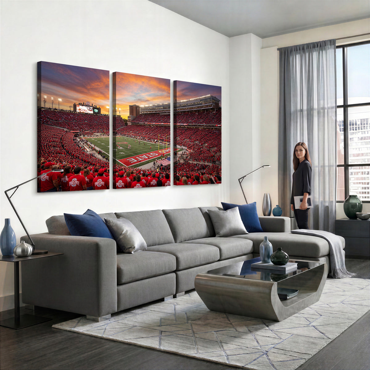 73119077-MGV-CV-36X24 - Stadium Wall Art Canvas Print