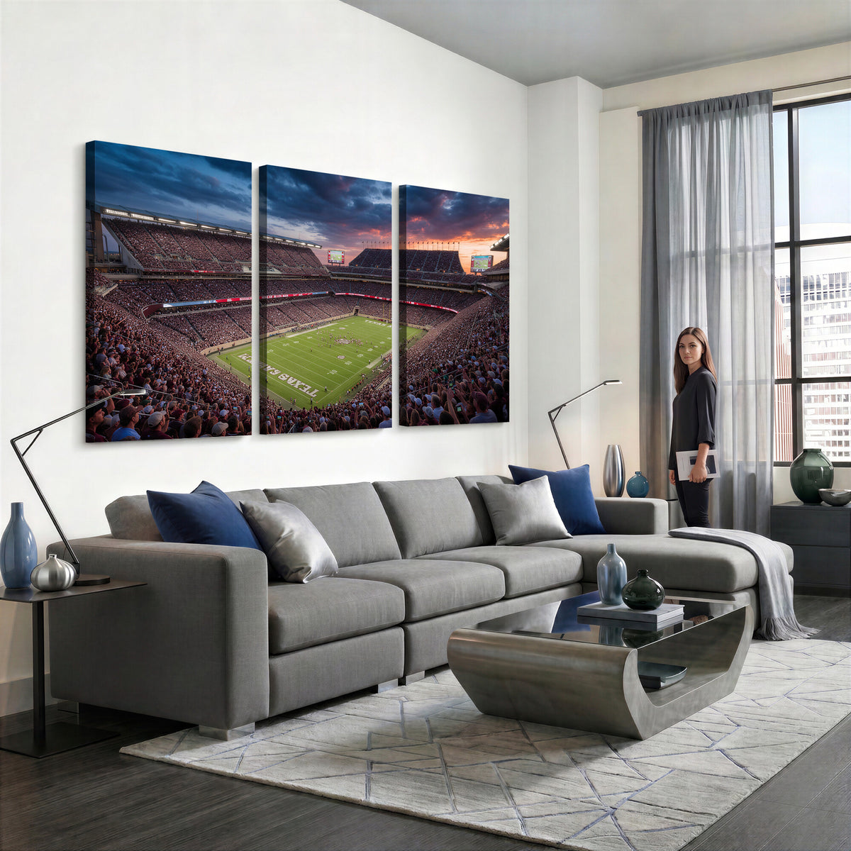 55475837-MGV-CV-36X24 - Stadium Wall Art Canvas Print