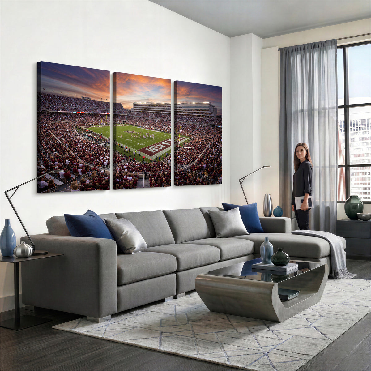 66624578-MGV-CV-36X24 - Stadium Wall Art Canvas Print