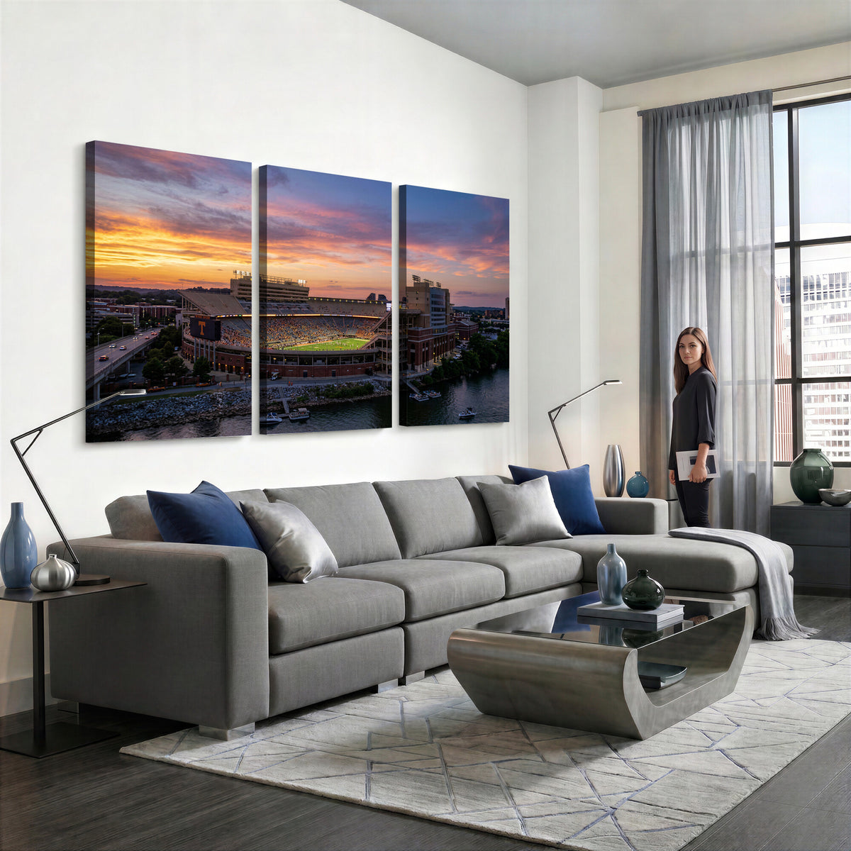 61093642-MGV-CV-36X24 - Stadium Wall Art Canvas Print