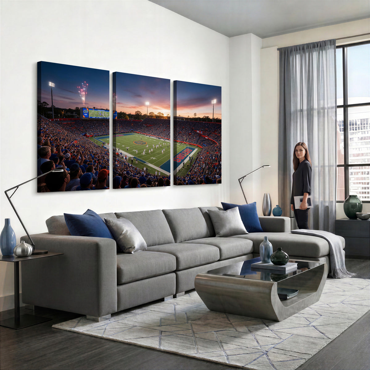 76151234-MGV-CV-36X24 - Stadium Wall Art Canvas Print