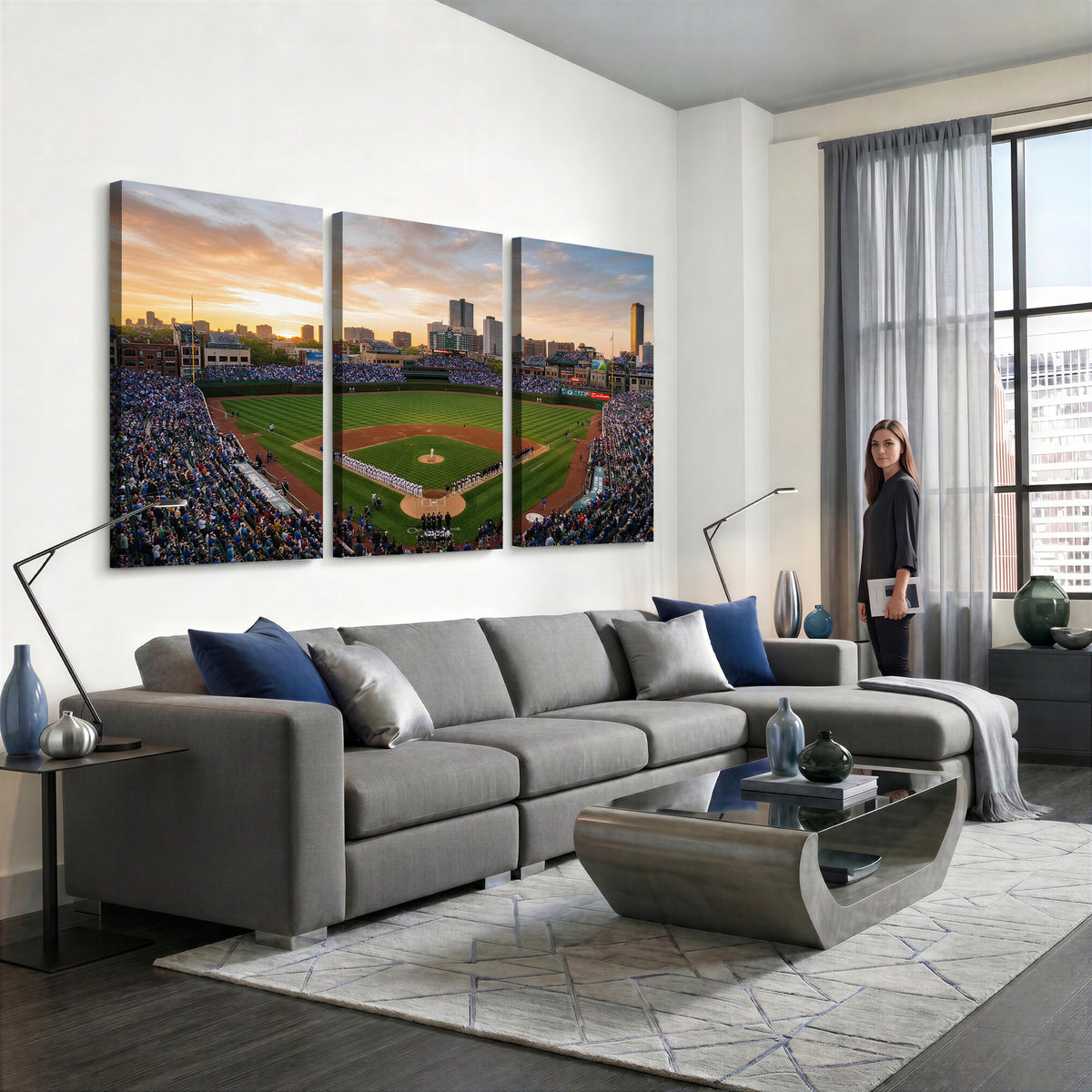 76885212-MGV-CV-36X24 - Stadium Wall Art Canvas Print