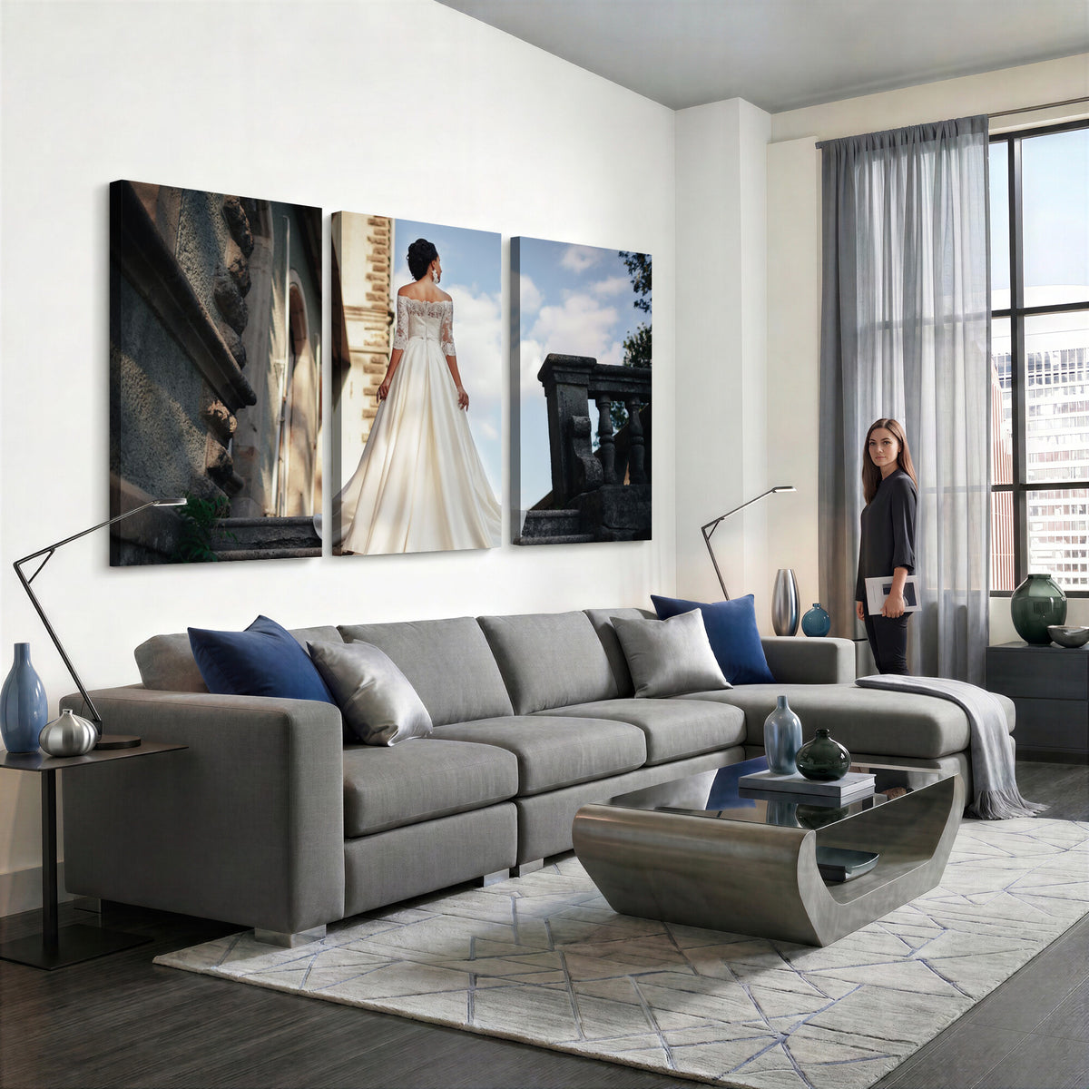 80645701D-MGV-CV-60X30-3P - Custom Canvas Print, Personalized Photo Wall Art, Unique Picture Design 3 Panel Set