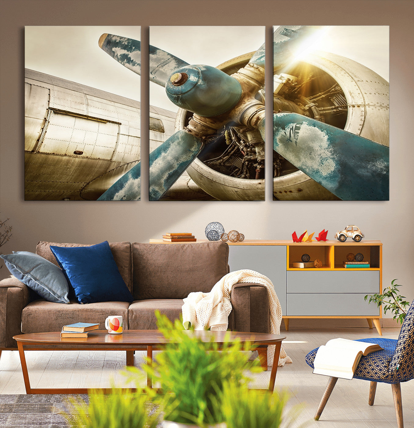 14106-MGV-CV-36X24-Vintage Airplane Canvas Print
