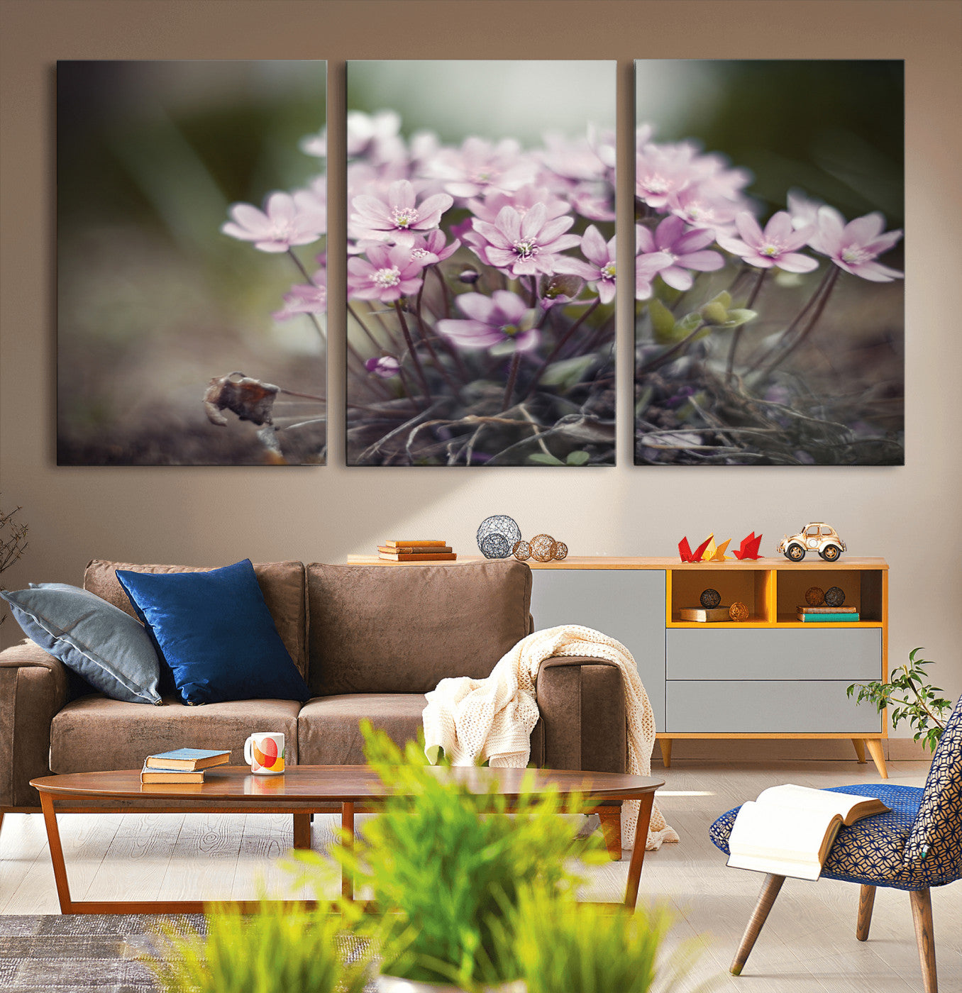 -Pink Wild Flower Canvas Print