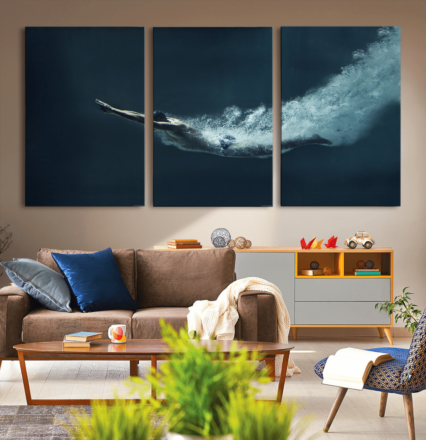 48463-MGV-CV-36X24-Swimmer Wall Art Canvas Print