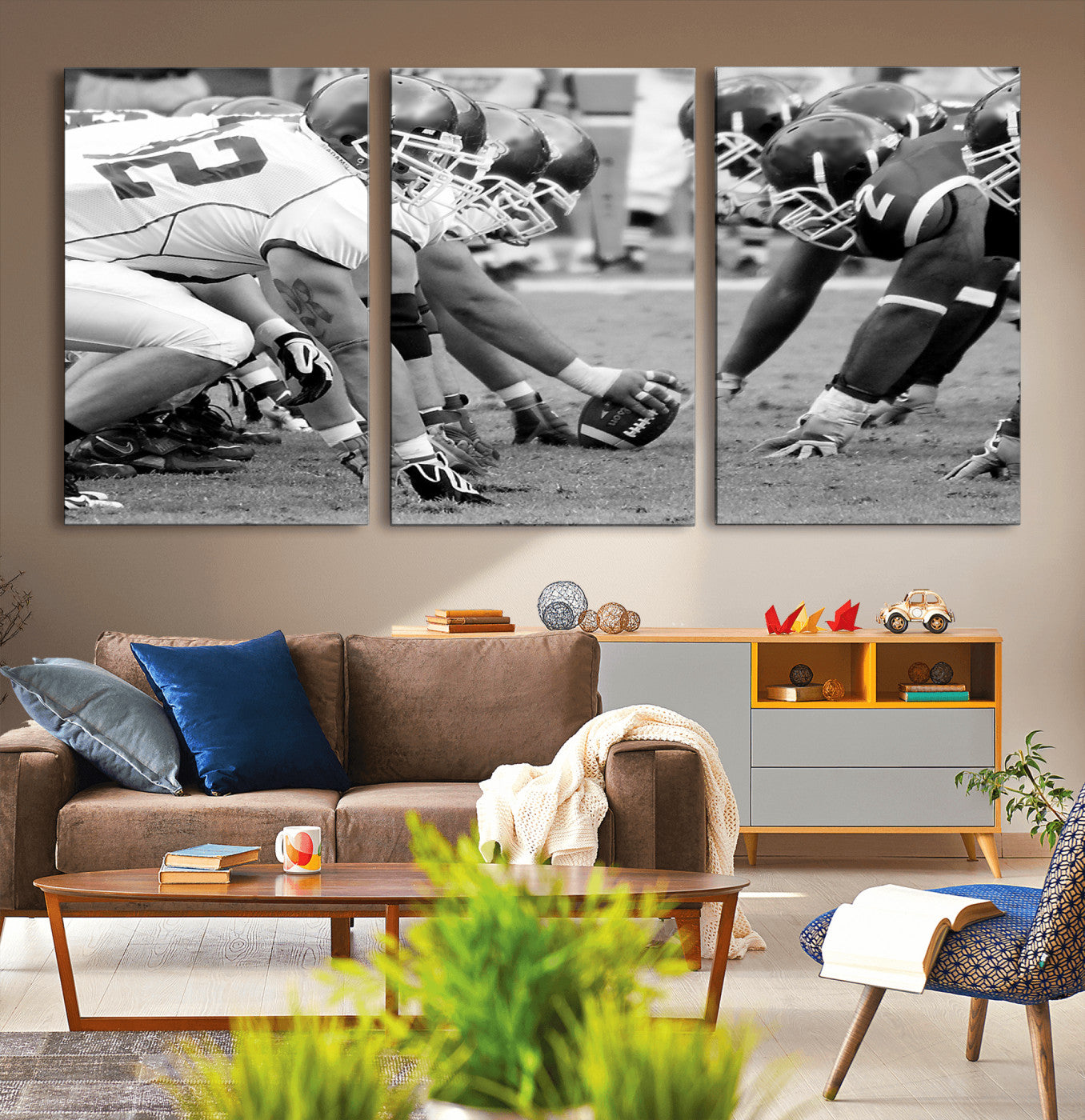 97432-MGV-CV-36X24-American Football Player Wall Art Canvas Print