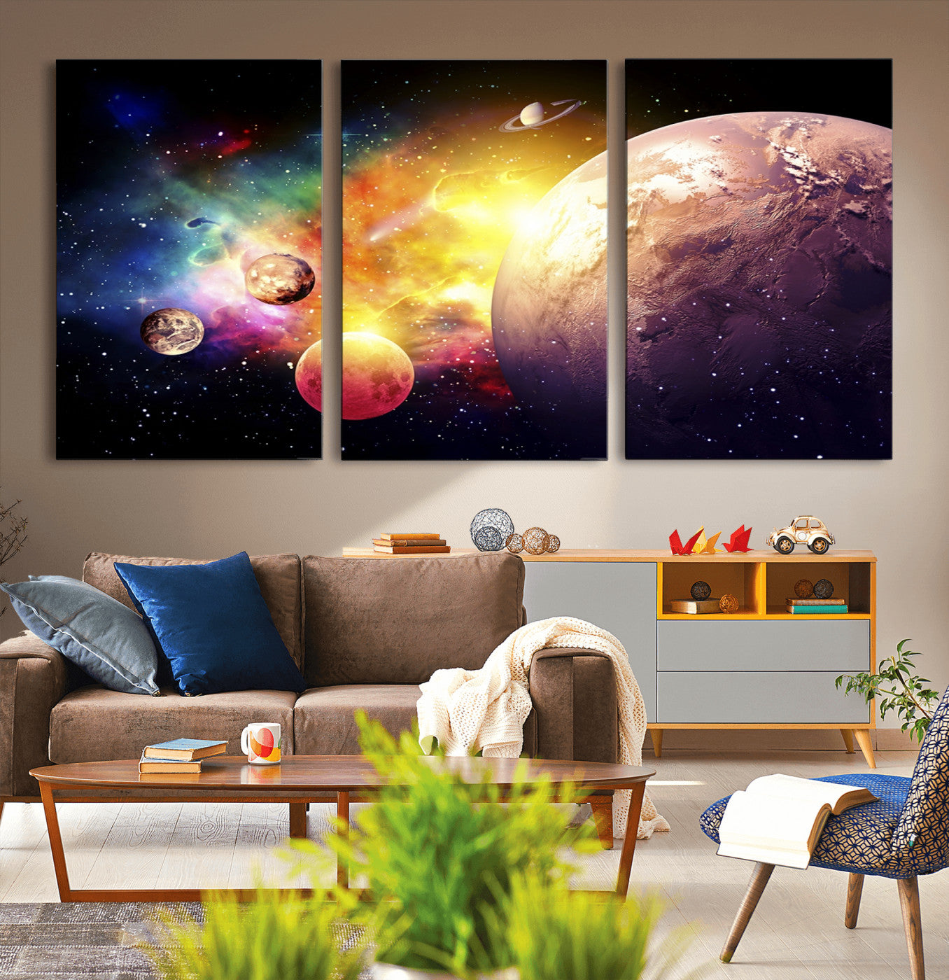 MGV-CV-60X30-3P - Space and Galaxy Canvas Print