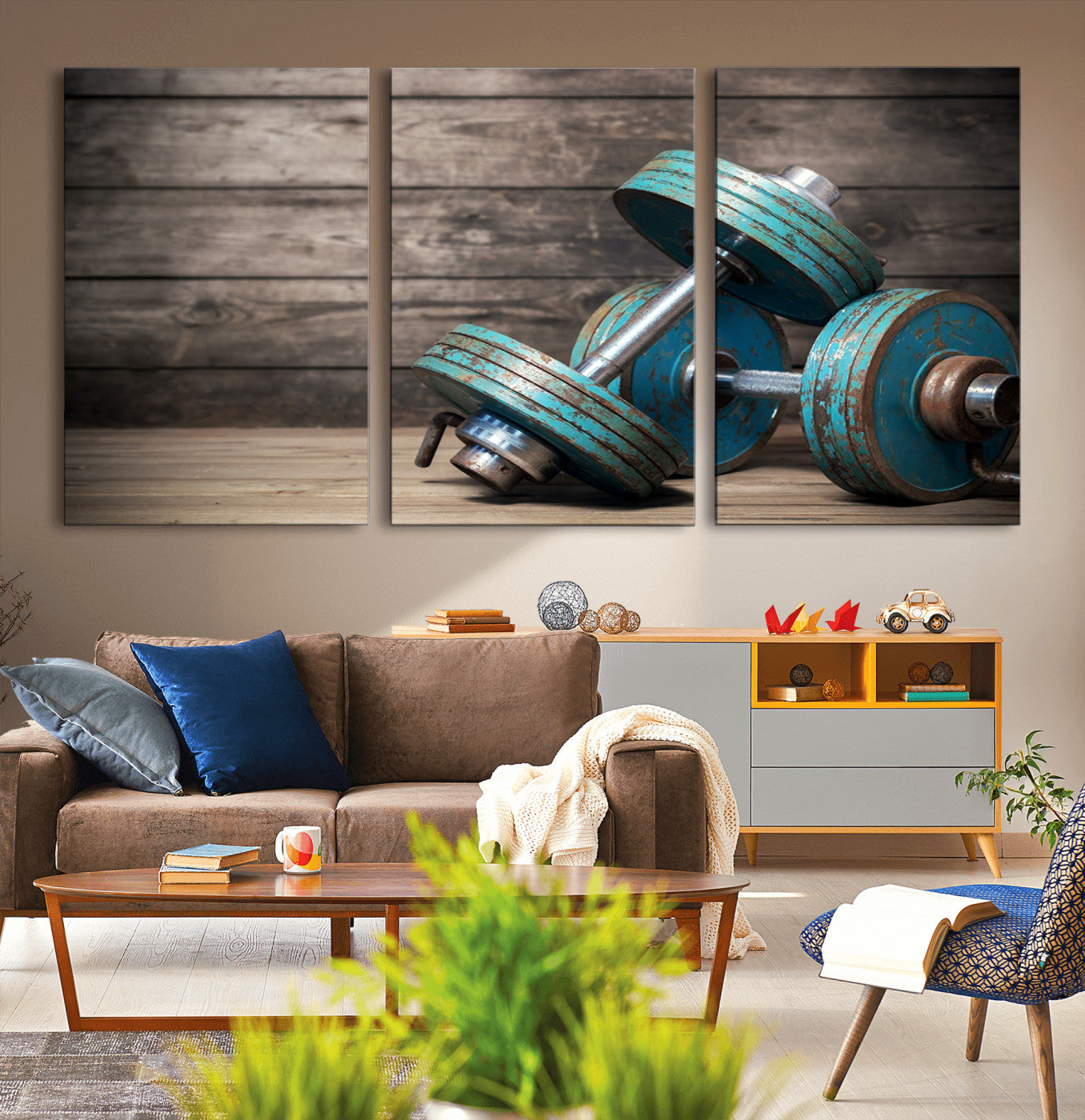 39364-MGV-CV-36X24-Dambell and Sport Wall Art Canvas Print