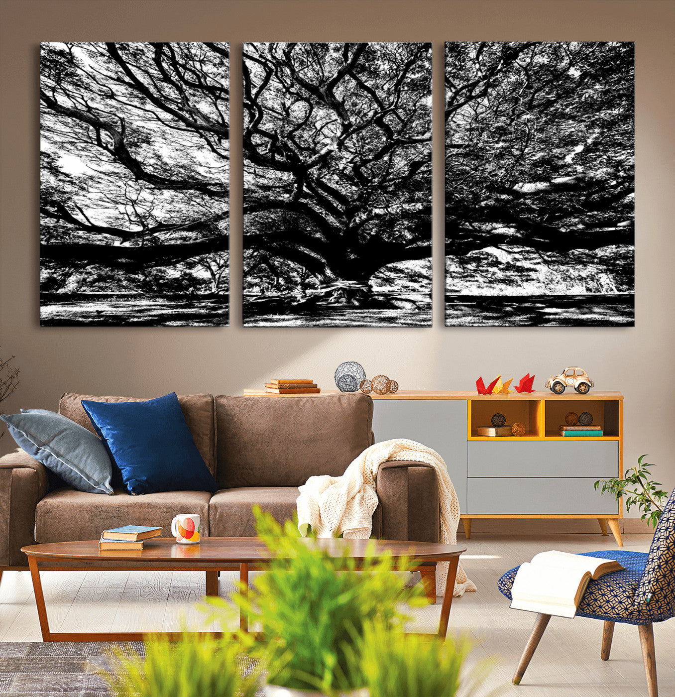 20836-MGV-CV-36X24-Mighty Angel Oak Wall Art | Angel Oak Tree Art Print