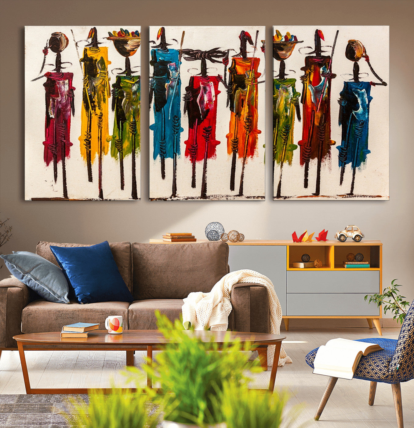 91926-MGV-CV-36X24-Abstract African Women Wall Art Canvas Print