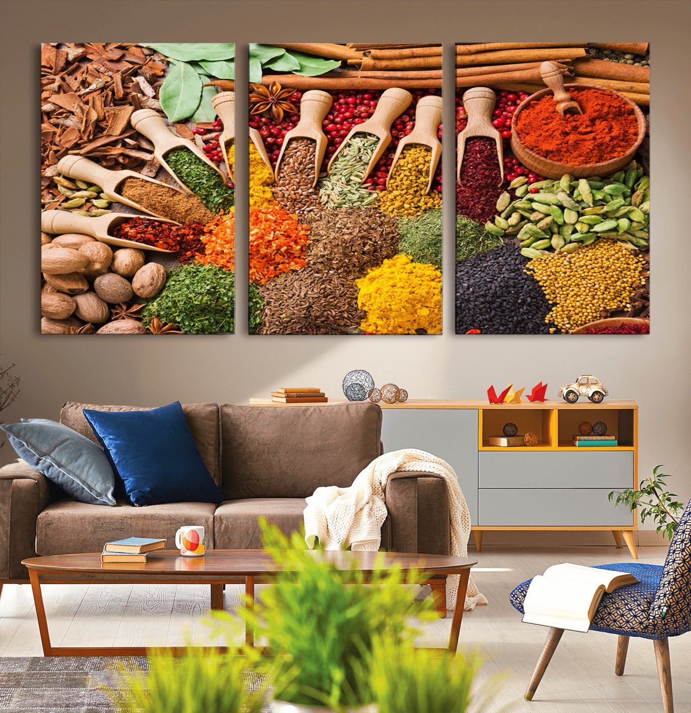 MGV-CV-60X30-3P - Spices Kitchen Wall Art Canvas Print