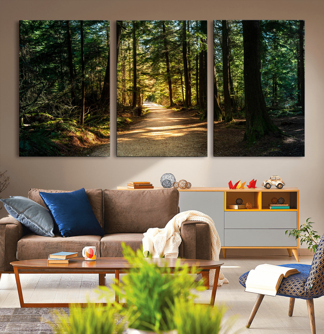 MGV-CV-60X30-3P - Natural Landscape Wall Art Relaxing Forest Canvas Print