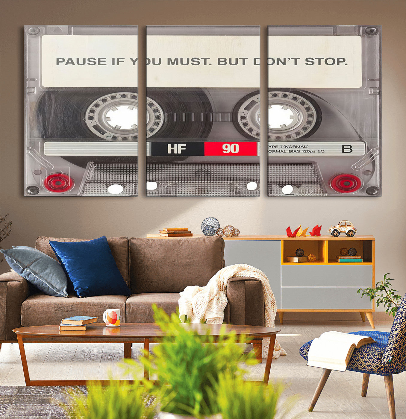 75360-MGV-CV-36X24-Music Cassette Iconic Wall Art Canvas Print