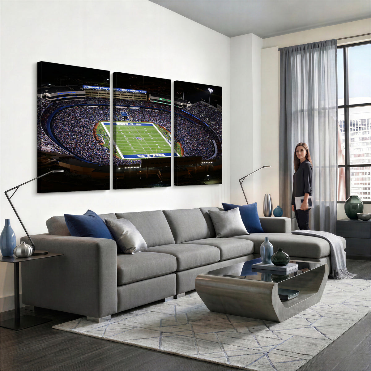 19030-MGV-CV-36X24 - Buffalo Bills NFL Football Team Print, Highmark Stadium