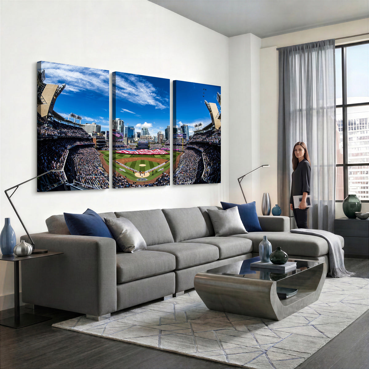 52297-MGV-CV-36X24 - San Diego Padres Baseball Team Print, Petco Park Stadium