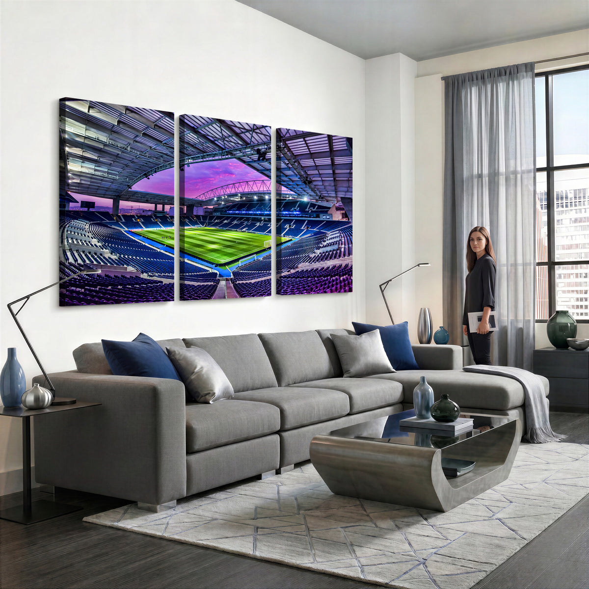 10851-MGV-CV-36X24 - FC Porto Soccer Team Print Canvas, Dragon Stadium Wall Art