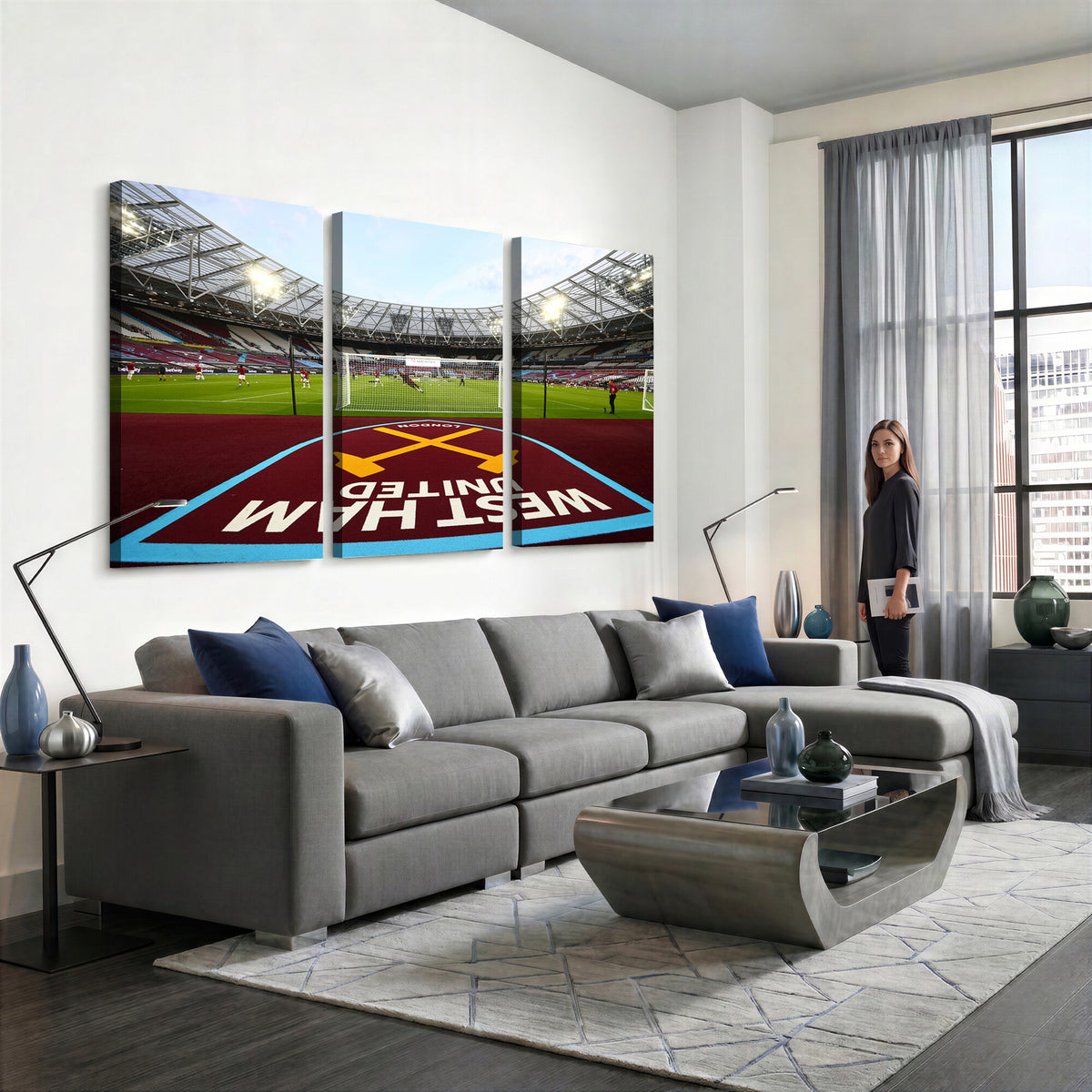 77367-MGV-CV-36X24 - West Ham United FC Stadium Canvas Wall Art, London Stadium