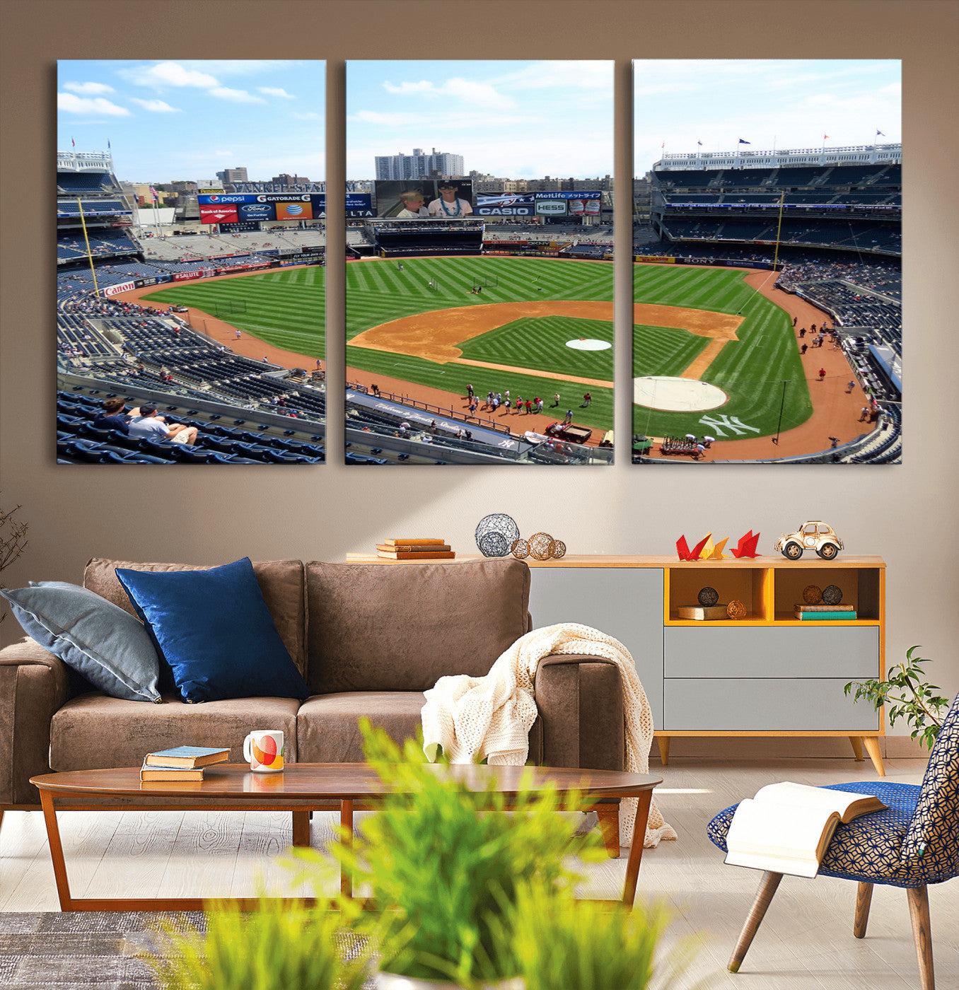 MGV-CV-60X30-3P - Buffalo Bills Stadium Wall Art - Buffalo Bills Decor- NFL Fans Gift, Perfect Sports Decor for Living