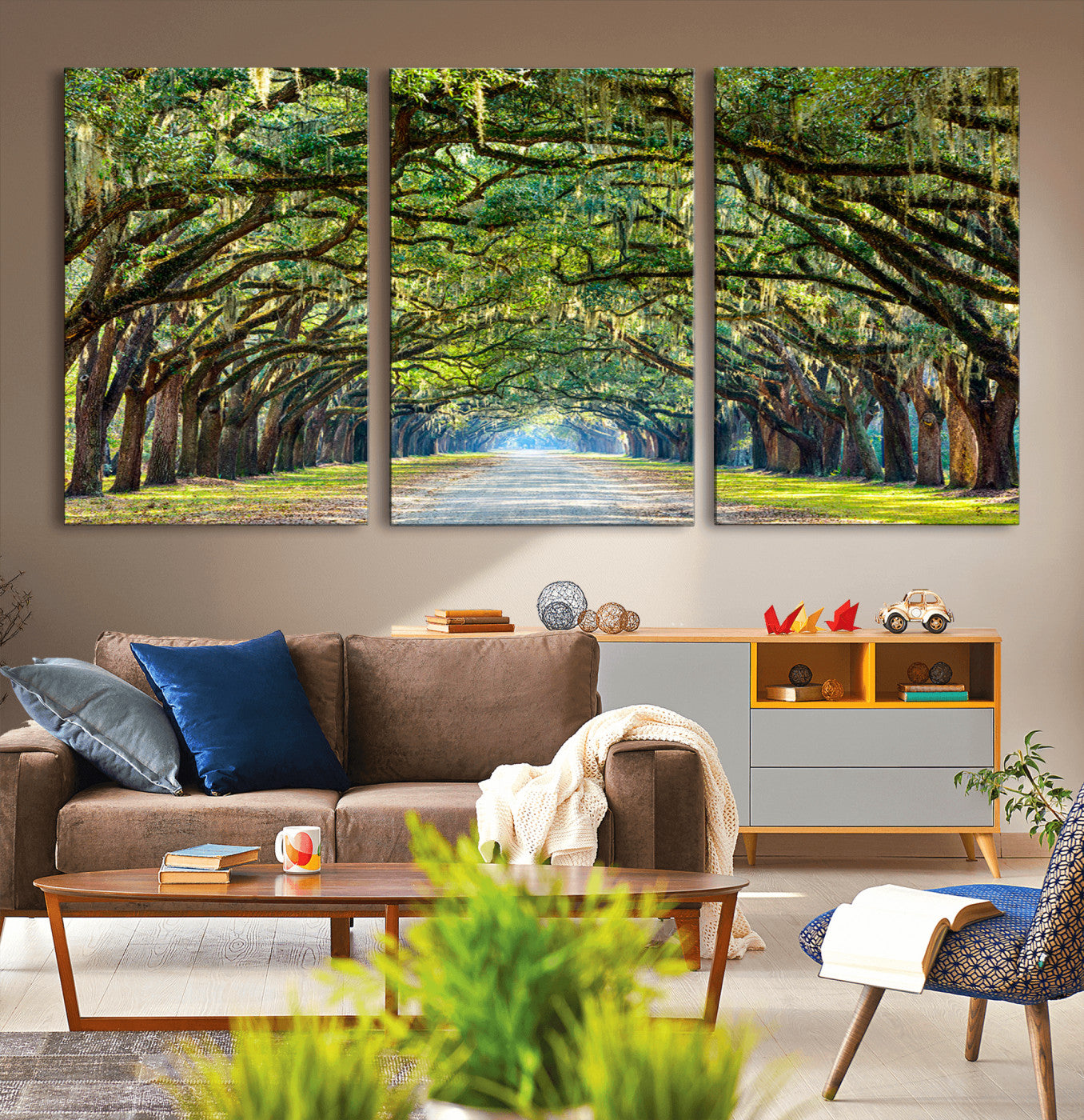 MGV-CV-60X30-3P - Wormsloe State Plantation Driveway Wall Art Canvas Print